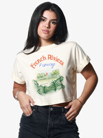 Girl Dangerous Girl Dangerous Riviera Fairways Crop Tee - Off White