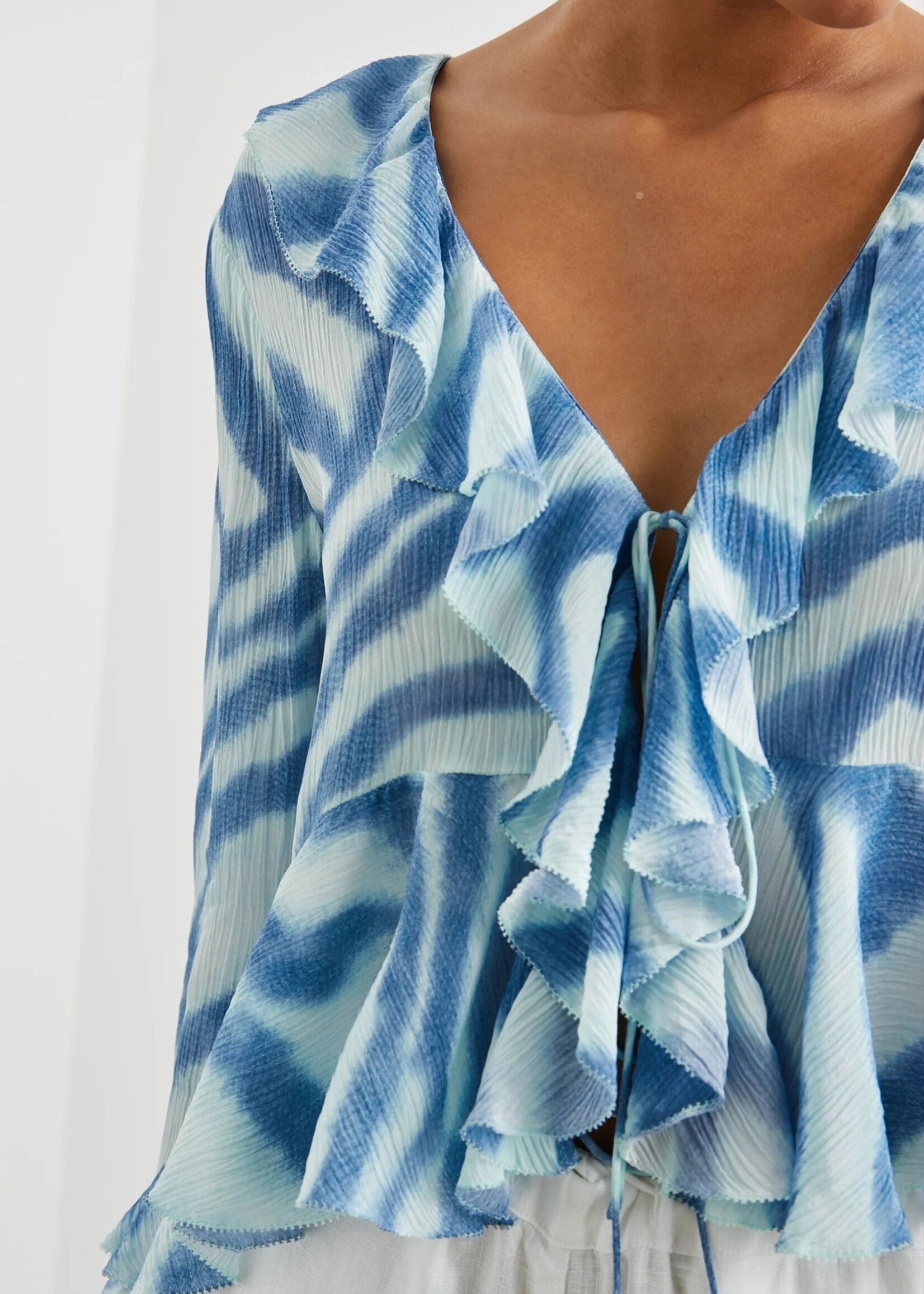 Rails Rails Nicoletta Blouse - Blue Watercolour Stripes