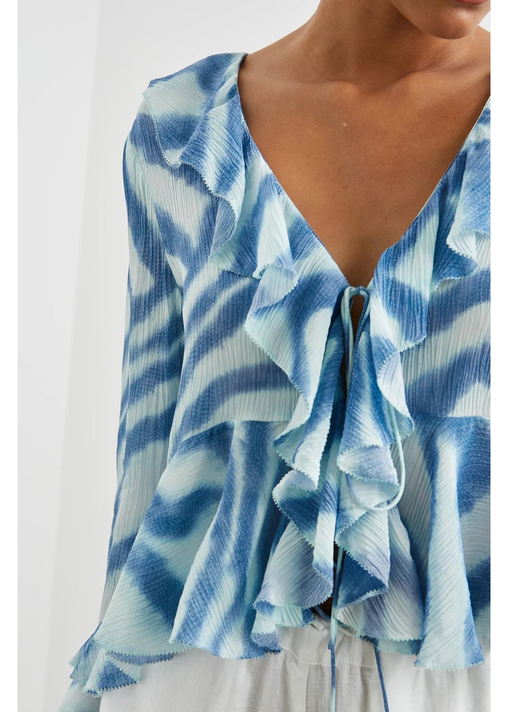 Rails Rails Nicoletta Blouse - Blue Watercolour Stripes