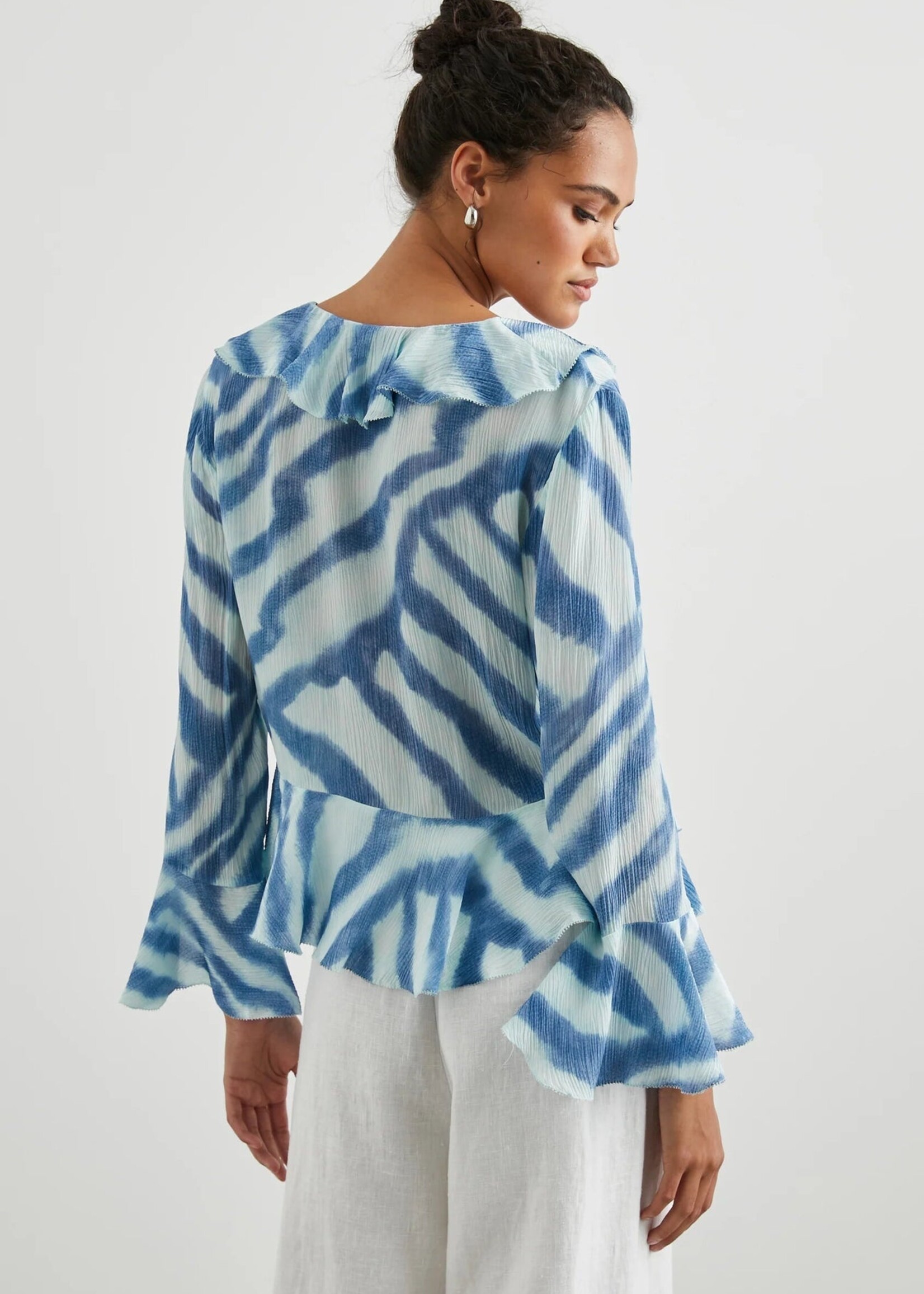 Rails Rails Nicoletta Blouse - Blue Watercolour Stripes
