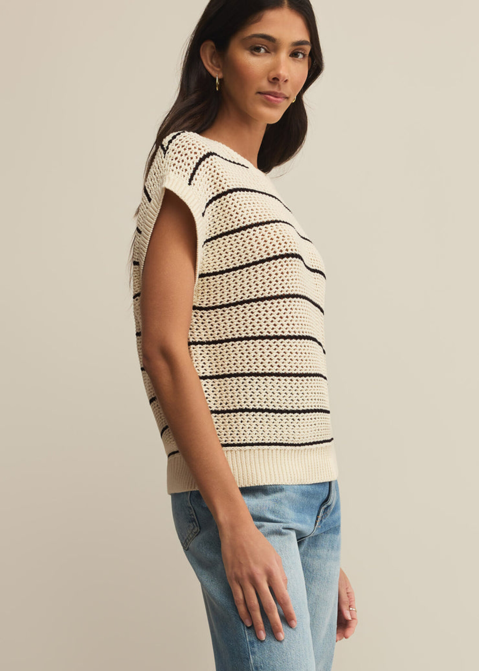 Z-Supply Z-Supply Pull Rayé Ines - Sea Salt