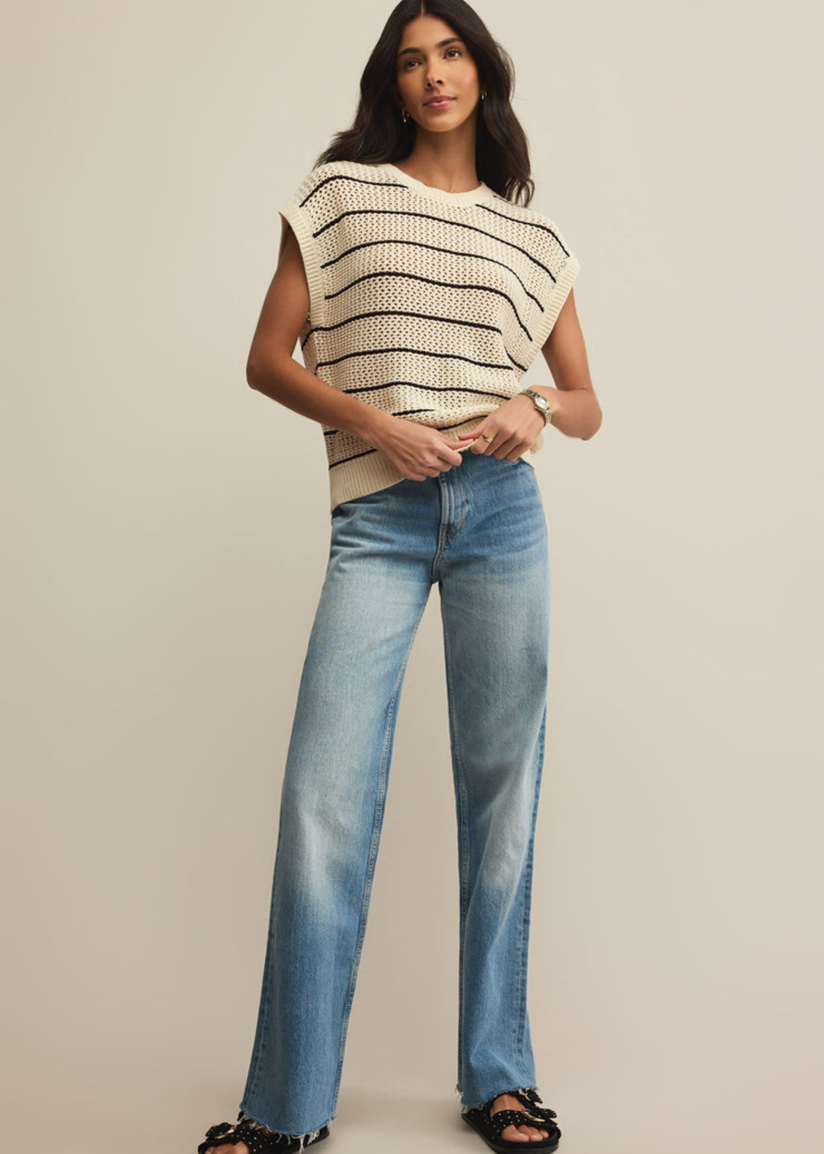 Z-Supply Z-Supply Pull Rayé Ines - Sea Salt