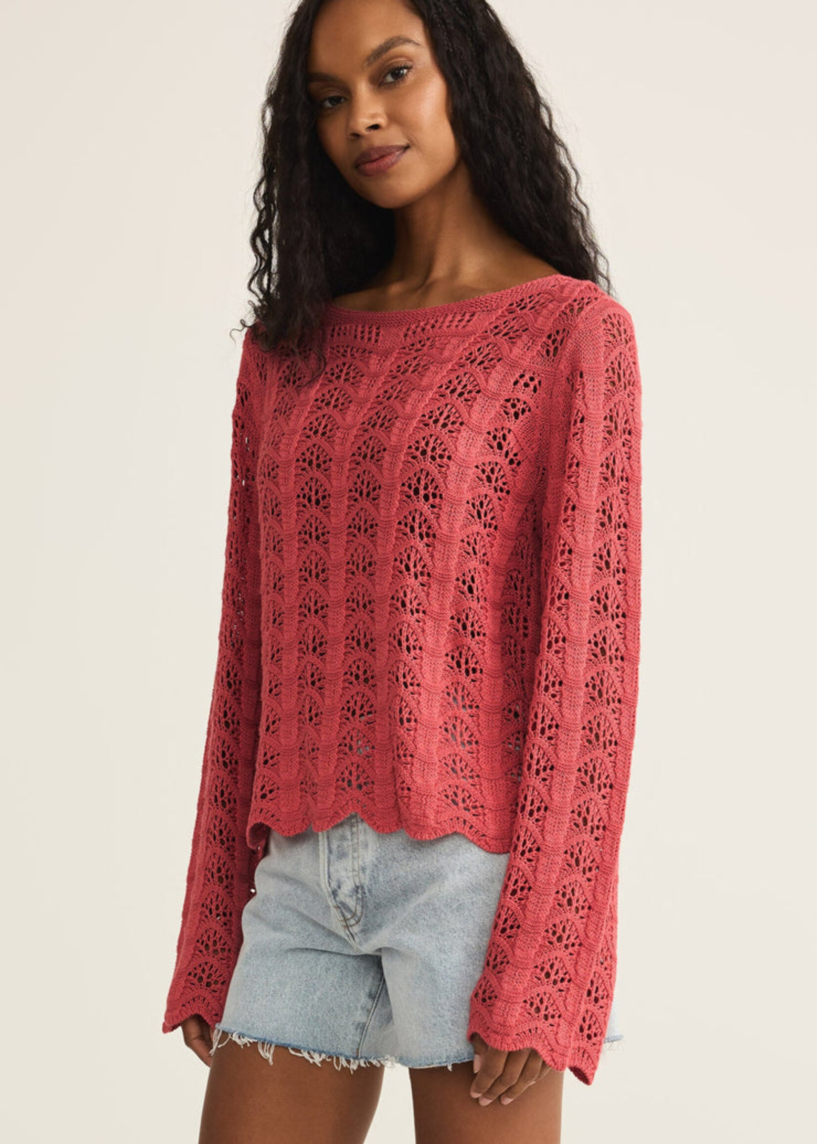 Z-Supply Z-Supply Haut Au Crochet Azura - Persimmon