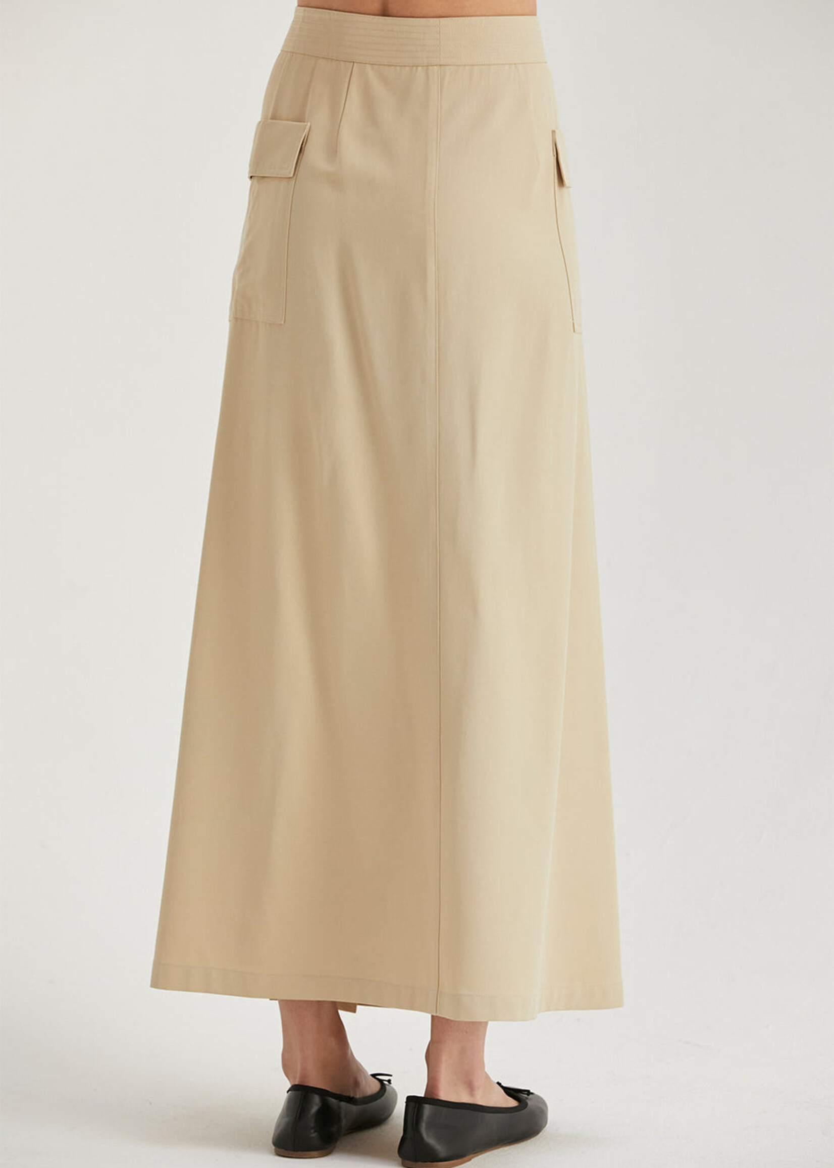 Crescent Crescent Jupe Portefeuille Longue Nadia - Custard