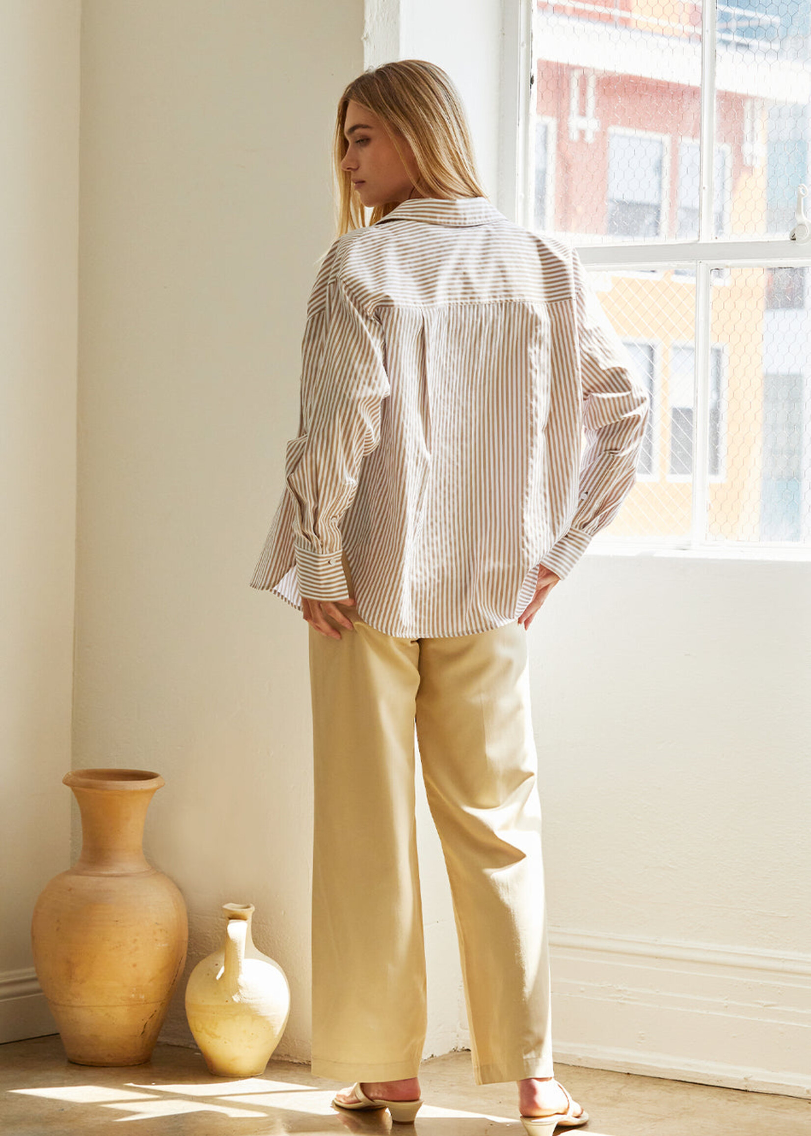 Crescent Crescent Pantalon Plissé Janette - Custard