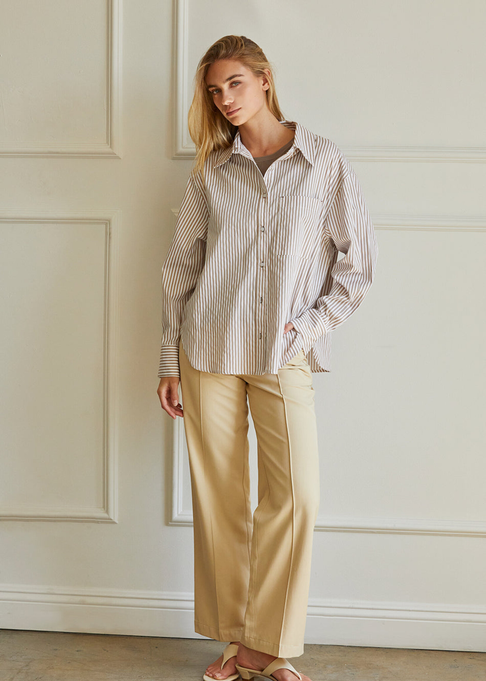 Crescent Crescent Pantalon Plissé Janette - Custard