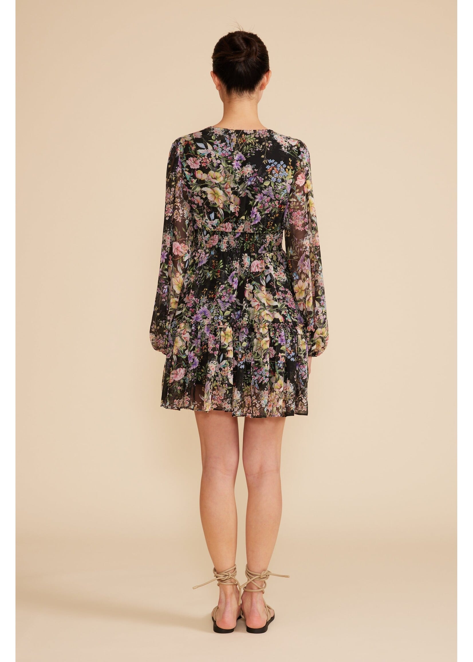 Lucy Paris Lucy Paris Mini-Robe Myra - Black Floral