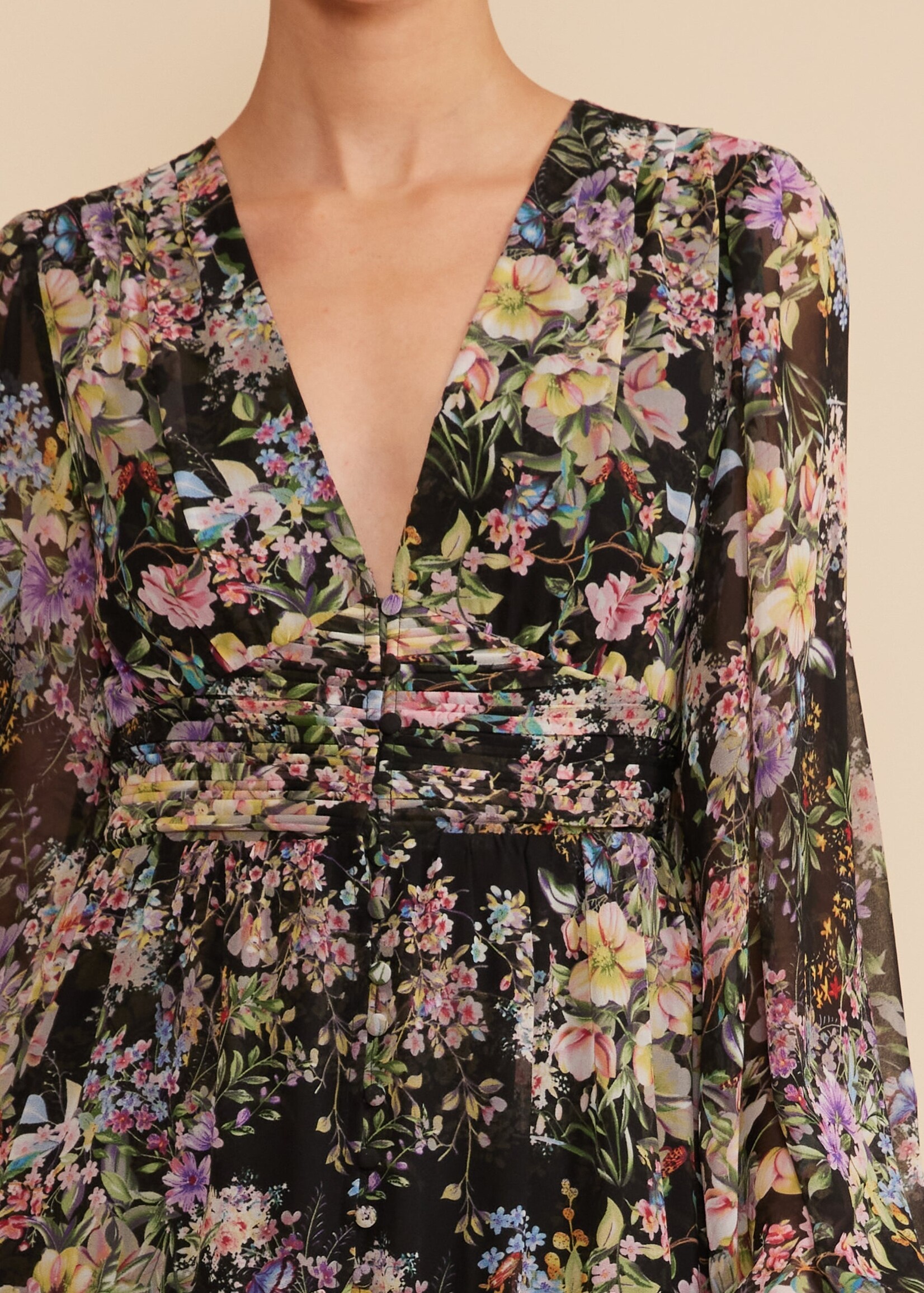 Lucy Paris Lucy Paris Mini-Robe Myra - Black Floral
