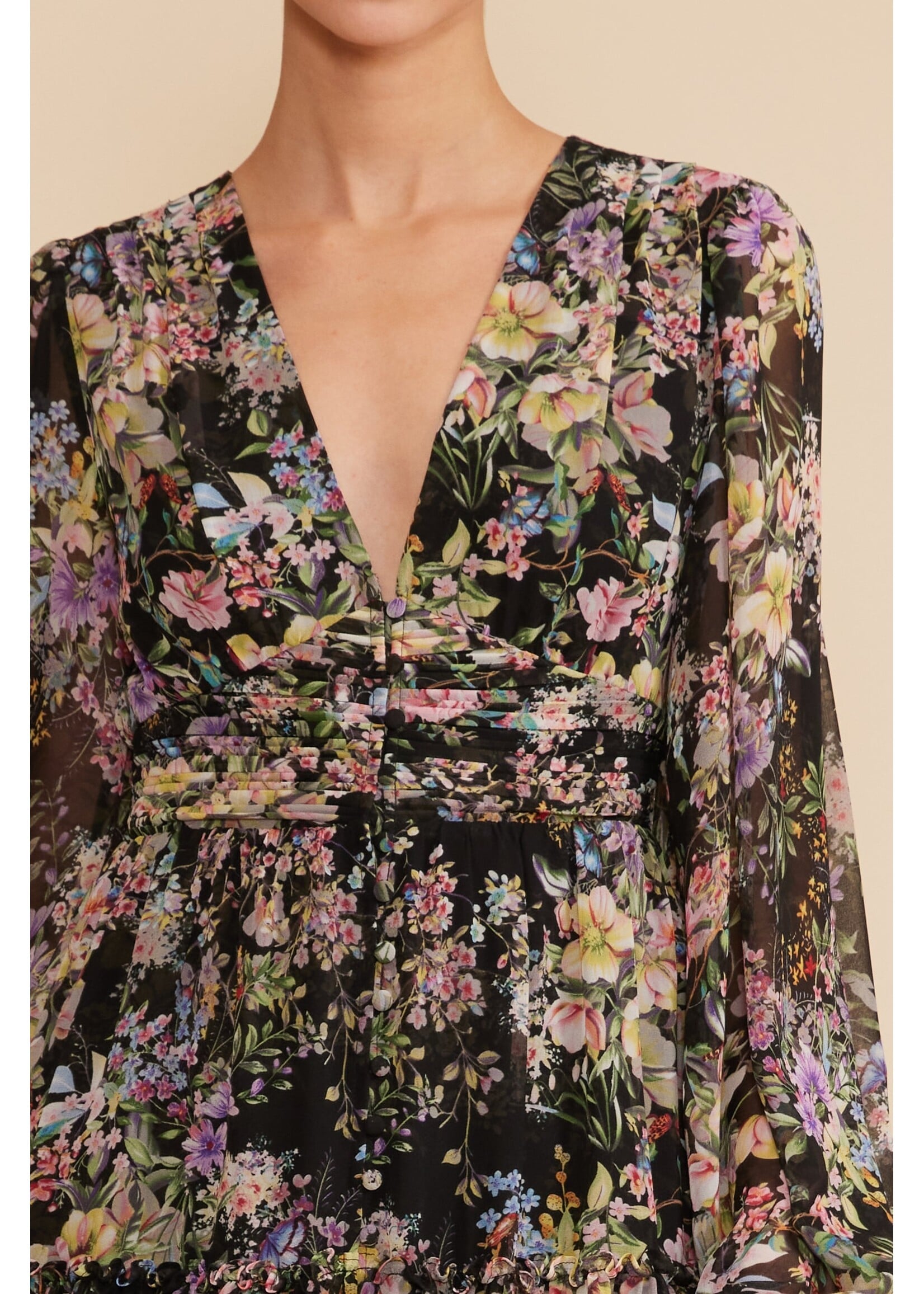 Lucy Paris Lucy Paris Mini-Robe Myra - Black Floral