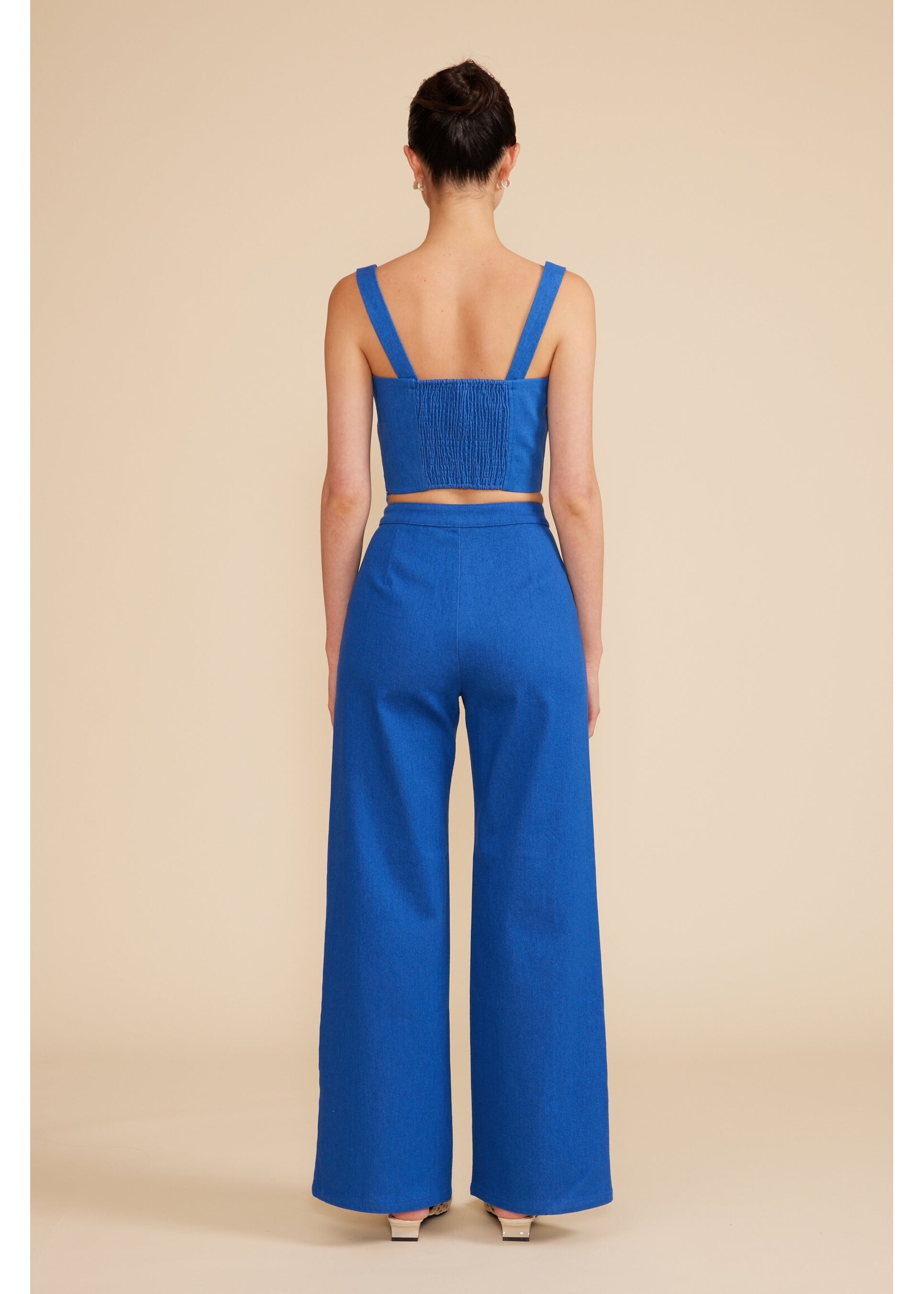 Lucy Paris Lucy Paris Renna Crop Top - Blue