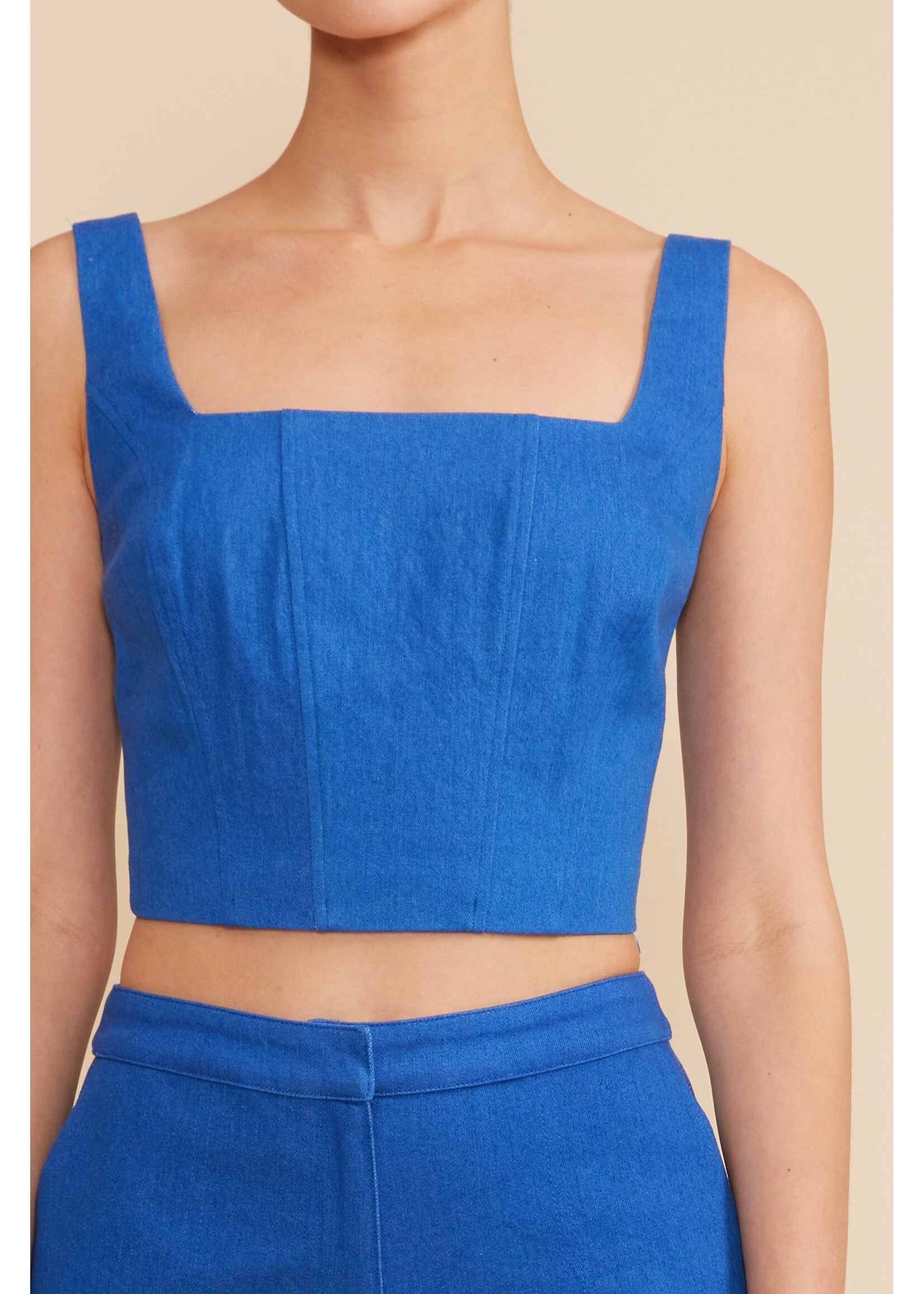Lucy Paris Lucy Paris Haut Court Renna - Bleu