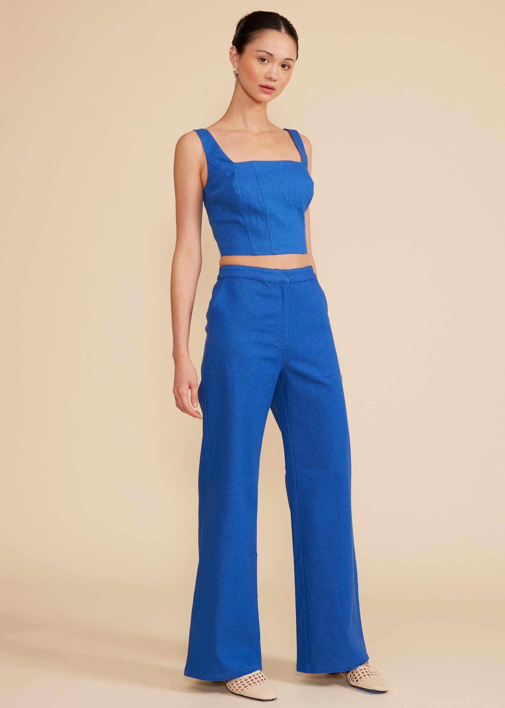 Lucy Paris Lucy Paris Haut Court Renna - Bleu