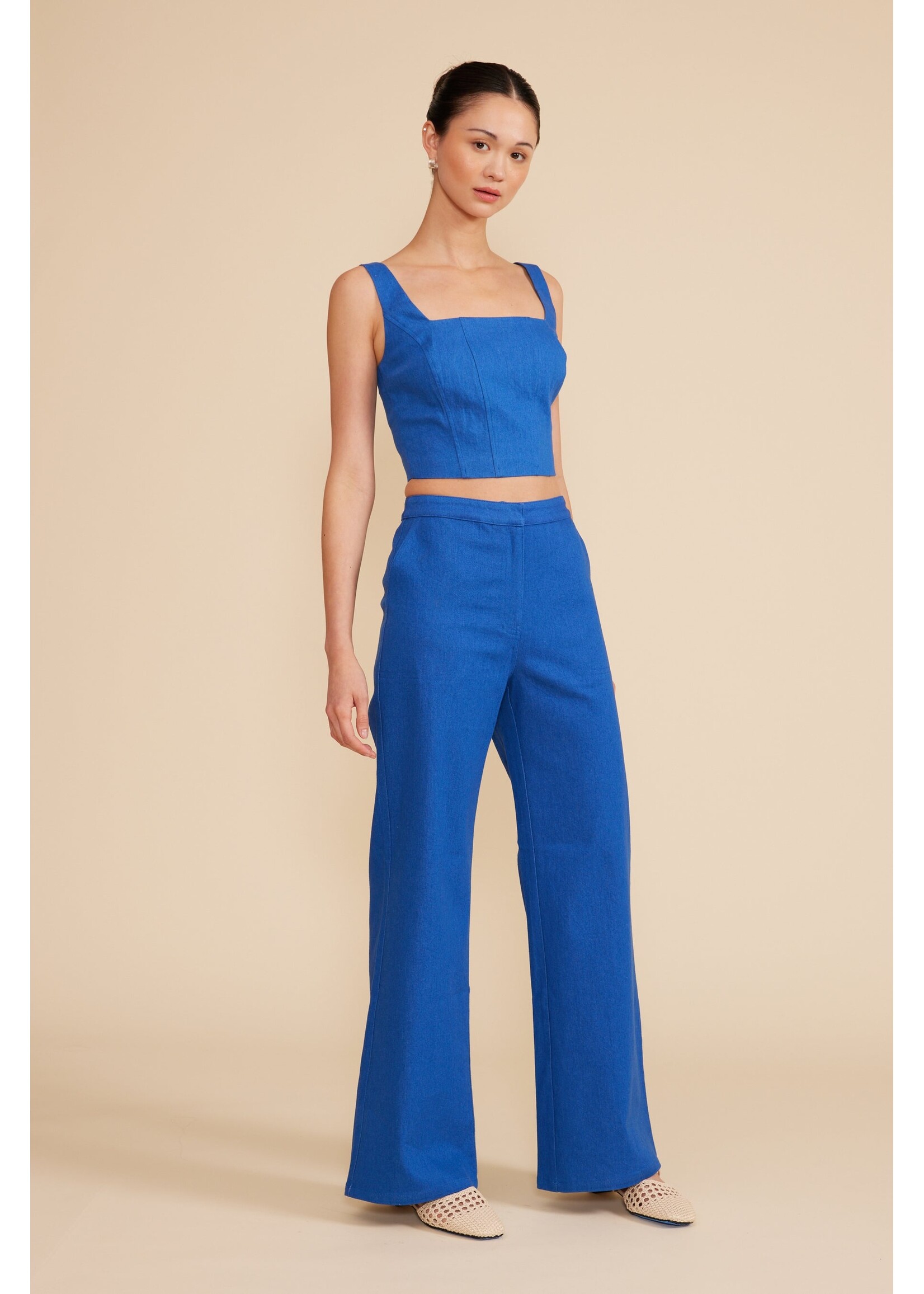 Lucy Paris Lucy Paris Haut Court Renna - Bleu
