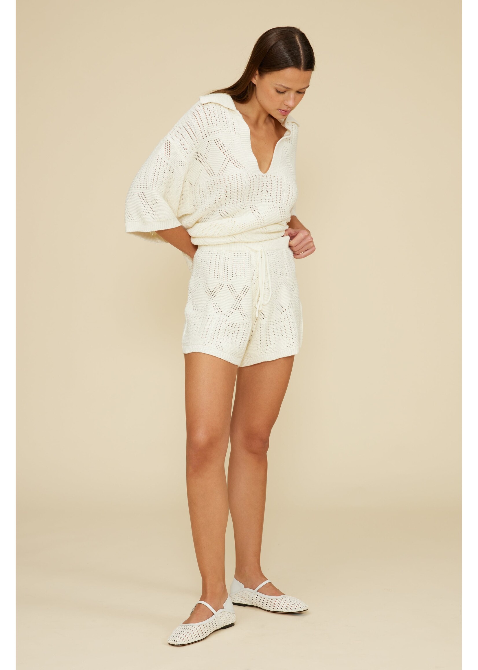 Lucy Paris Lucy Paris Lita Knit Short - Cream