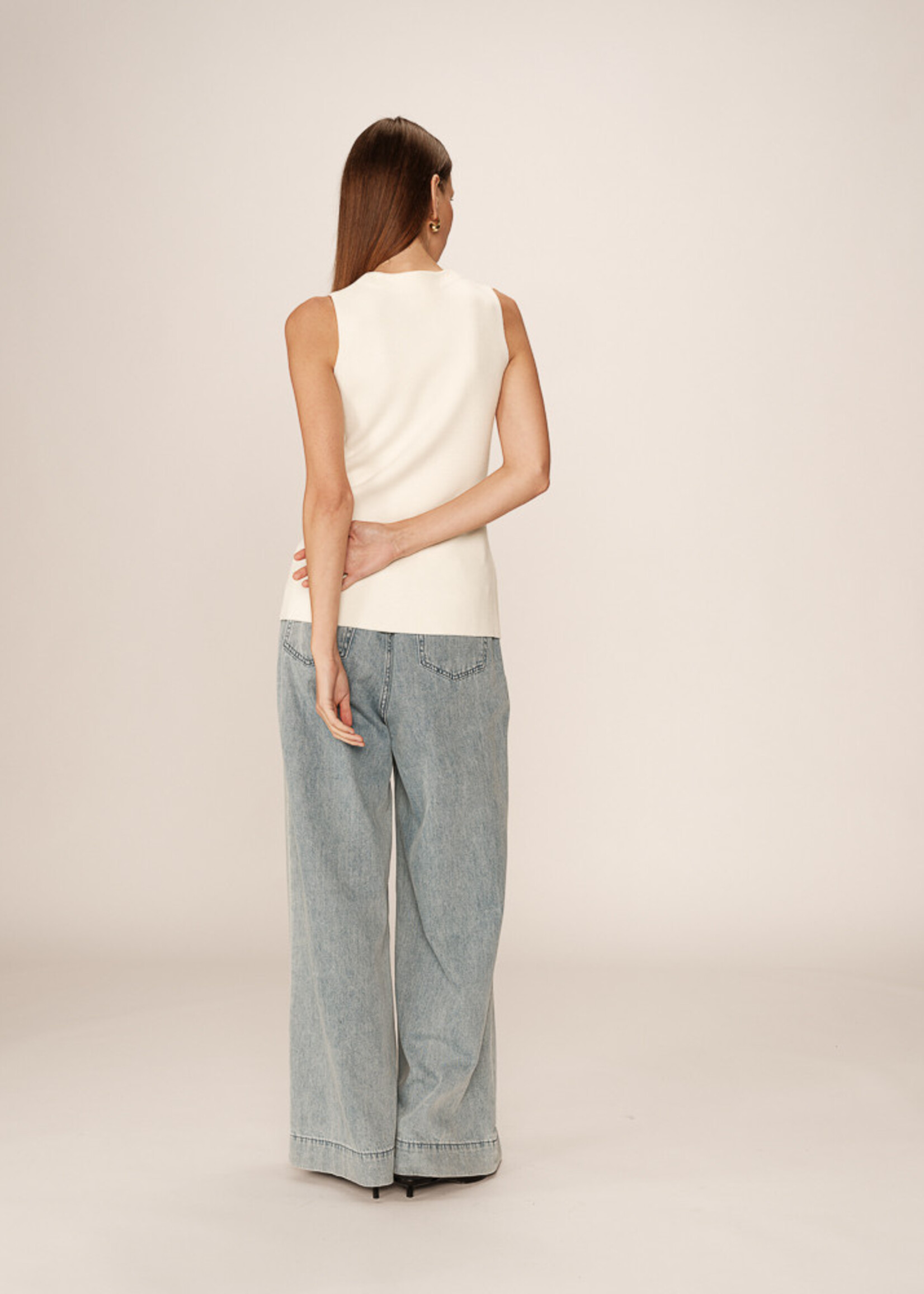 Grace and Mila Grace & Mila Gilet Panama - Ecru
