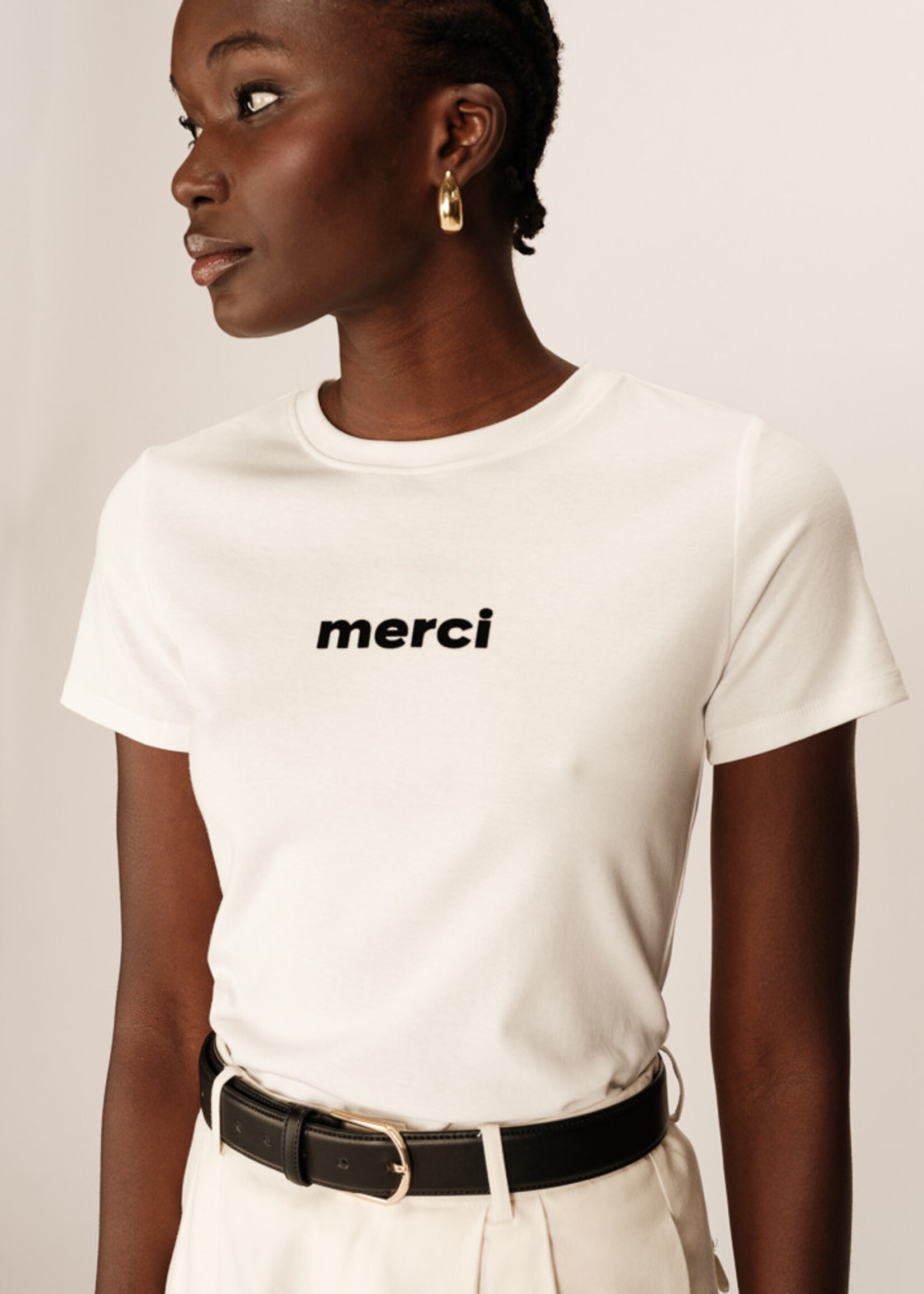 Grace and Mila Grace & Mila Papa T-Shirt - Ecru
