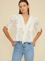 Lucy Paris Lucy Paris Celeste Ruffle Top - Ivory