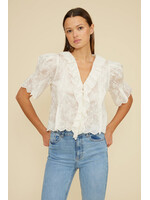 Lucy Paris Lucy Paris Celeste Ruffle Top - Ivory