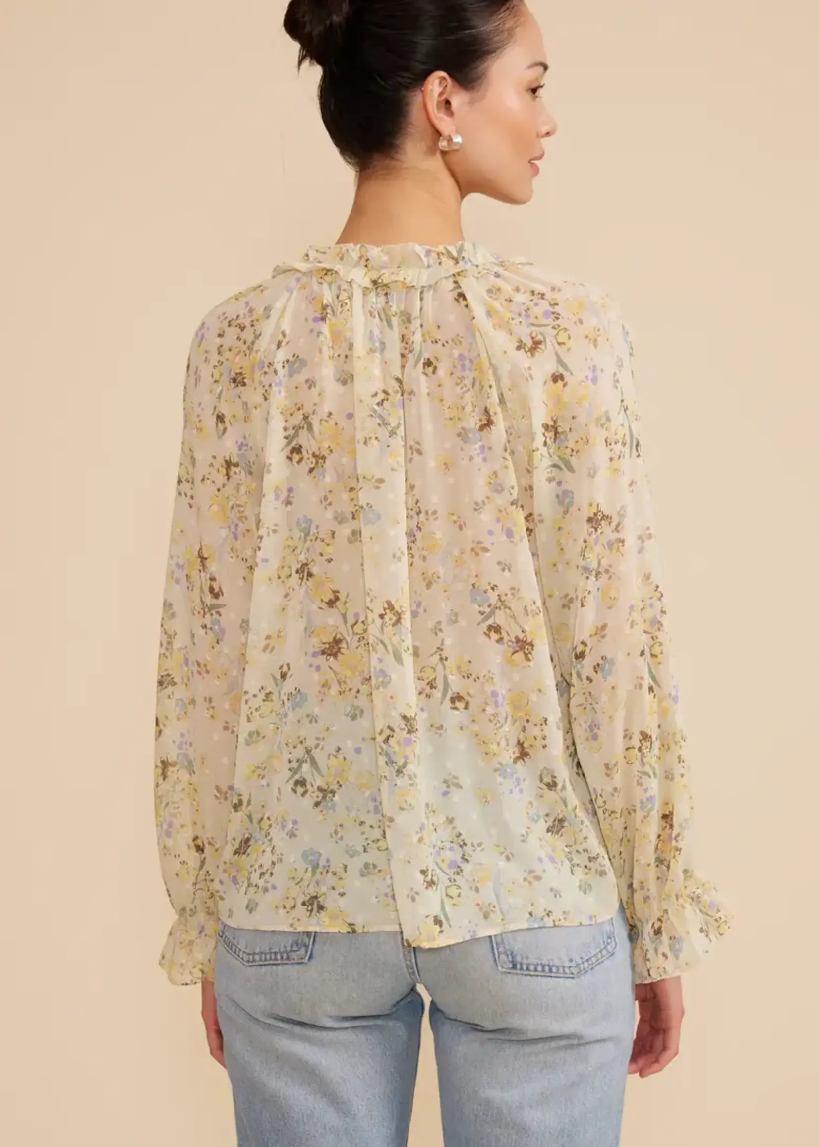 Lucy Paris Lucy Paris Keiko Long Sleeve Top - Yellow Floral