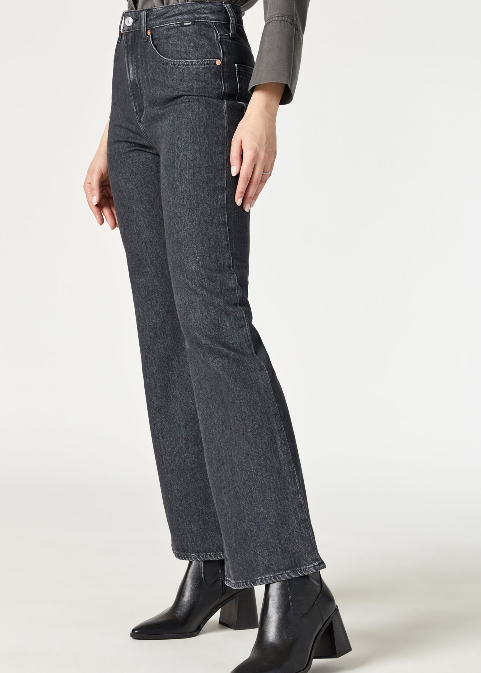 Mavi MAVI Los Angeles Flare Jeans - Dark Smoke