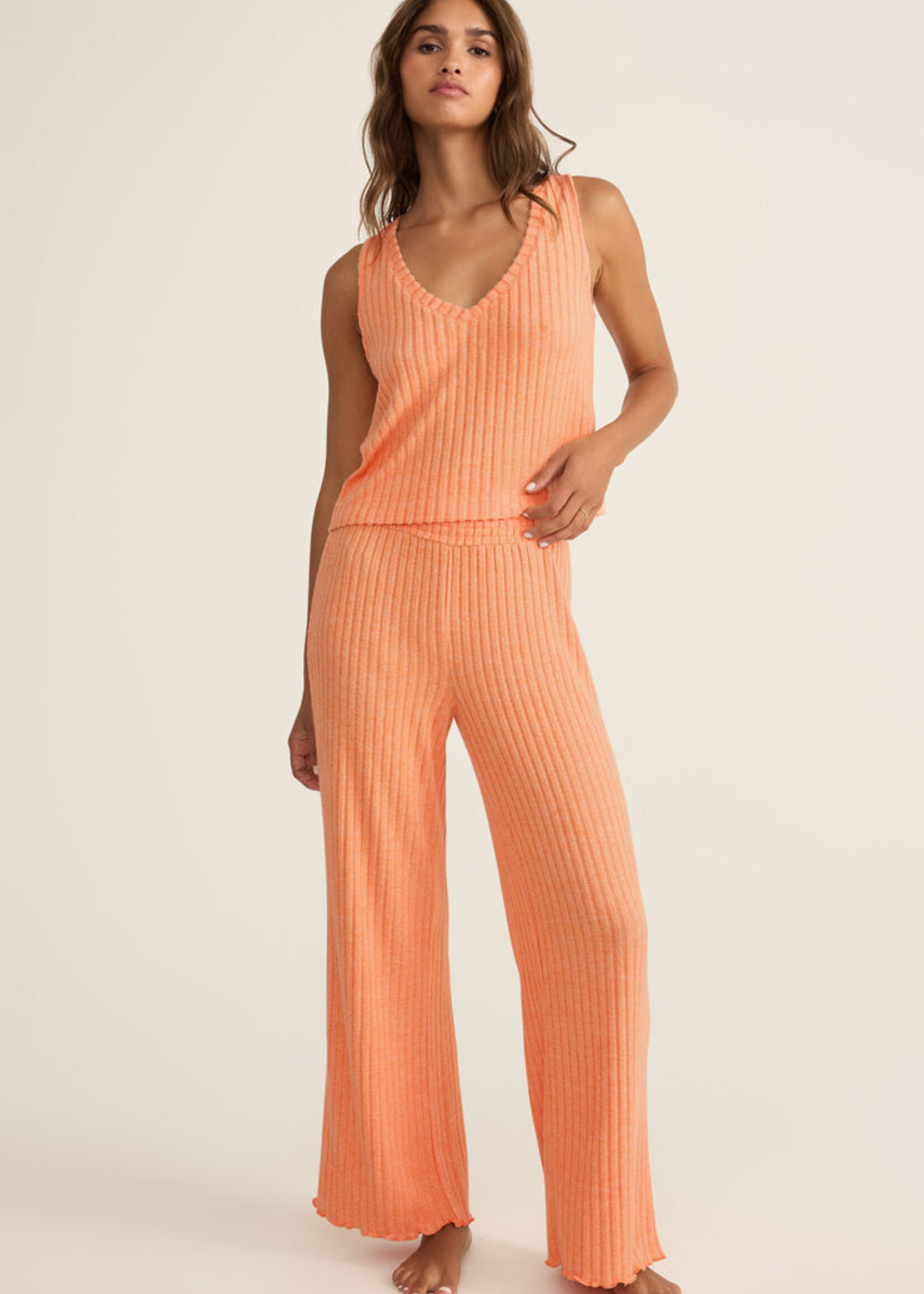 Z-Supply Z-Supply Pantalon Côtelé À Smocks Dawn - Malibu Orange