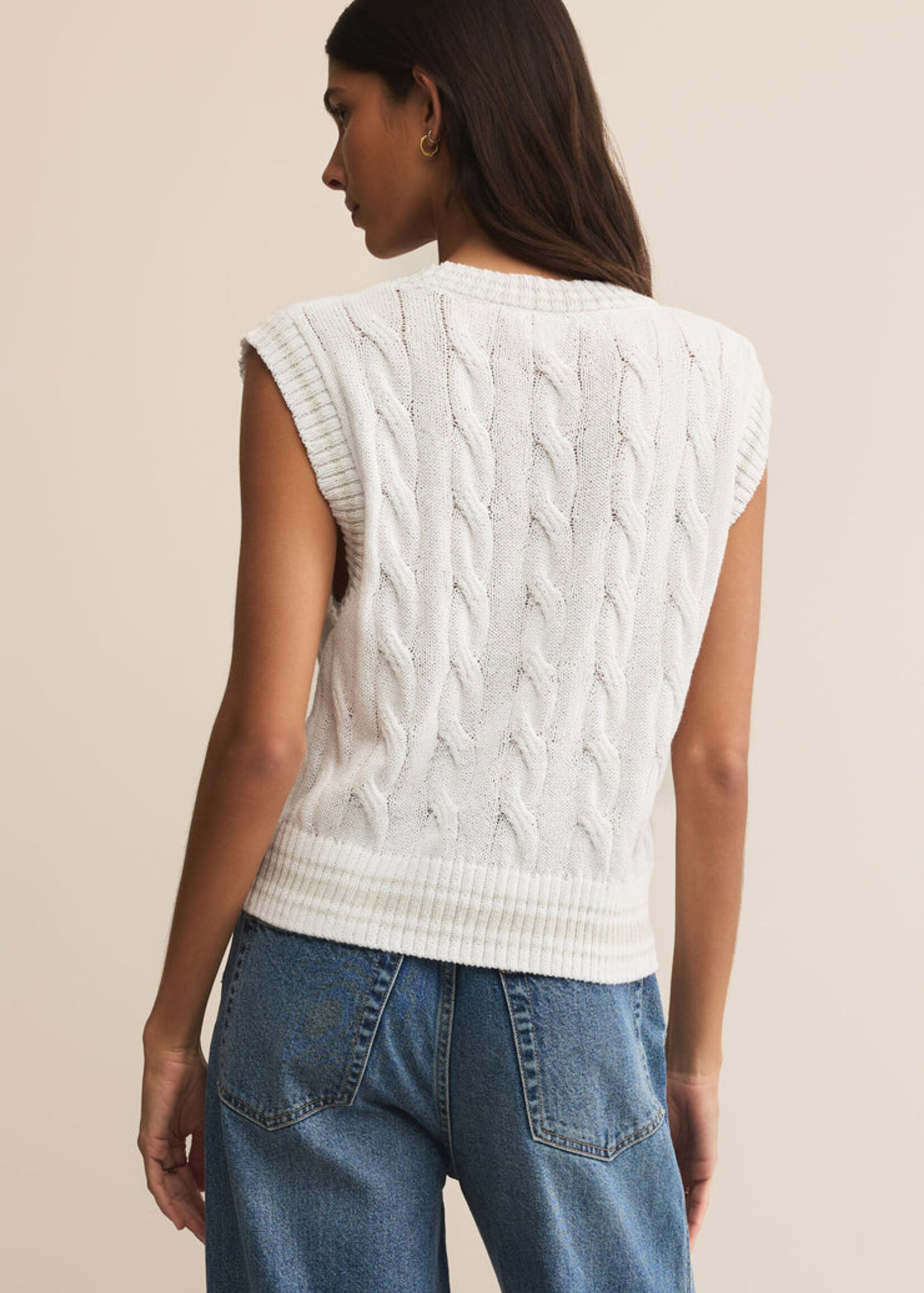 Z-Supply Z-Supply Gilet En Tricot Fairway - Blanc