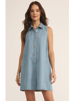 Z-Supply Z-Supply Light Twill Mini Dress - Light Indigo