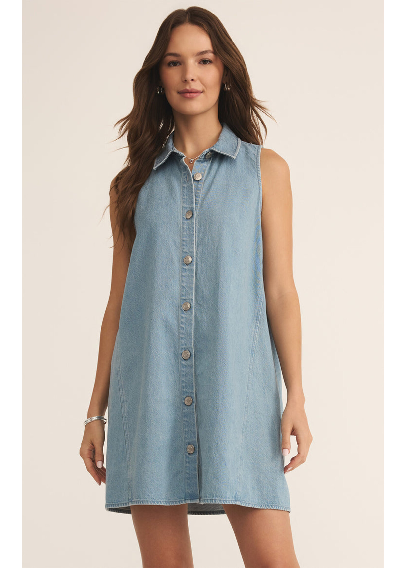 Z-Supply Z-Supply Light Twill Mini Dress - Light Indigo