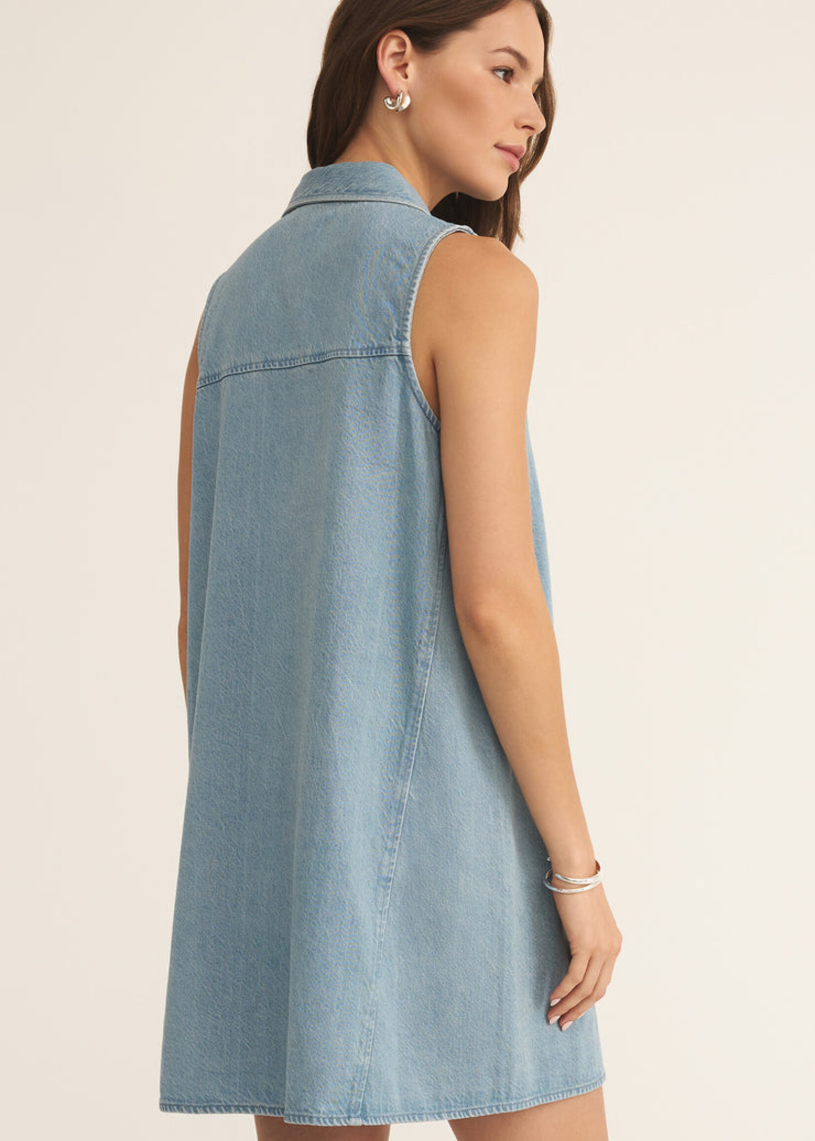 Z-Supply Z-Supply Mini-Robe En Sergé Léger - Light Indigo