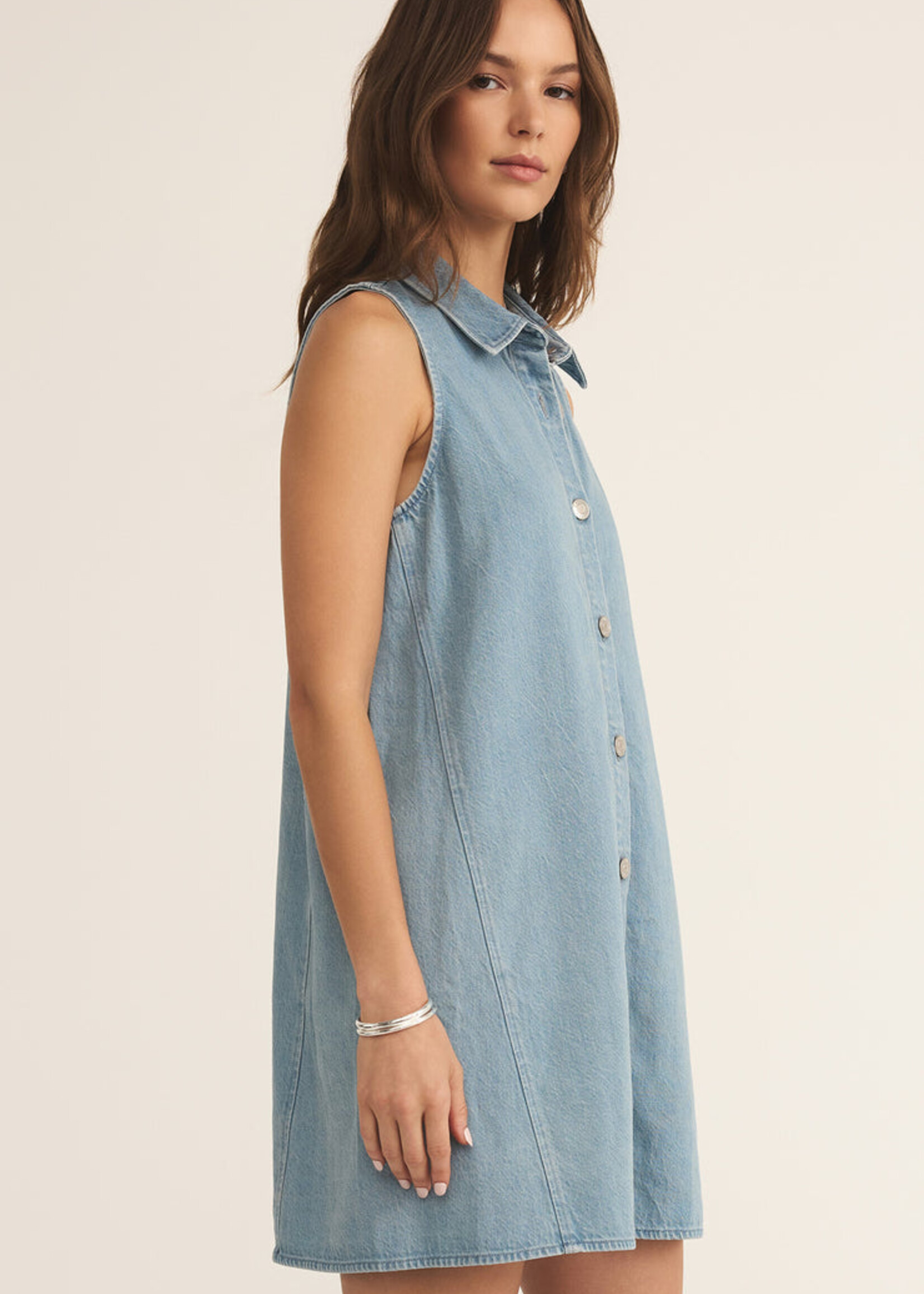 Z-Supply Z-Supply Mini-Robe En Sergé Léger - Light Indigo