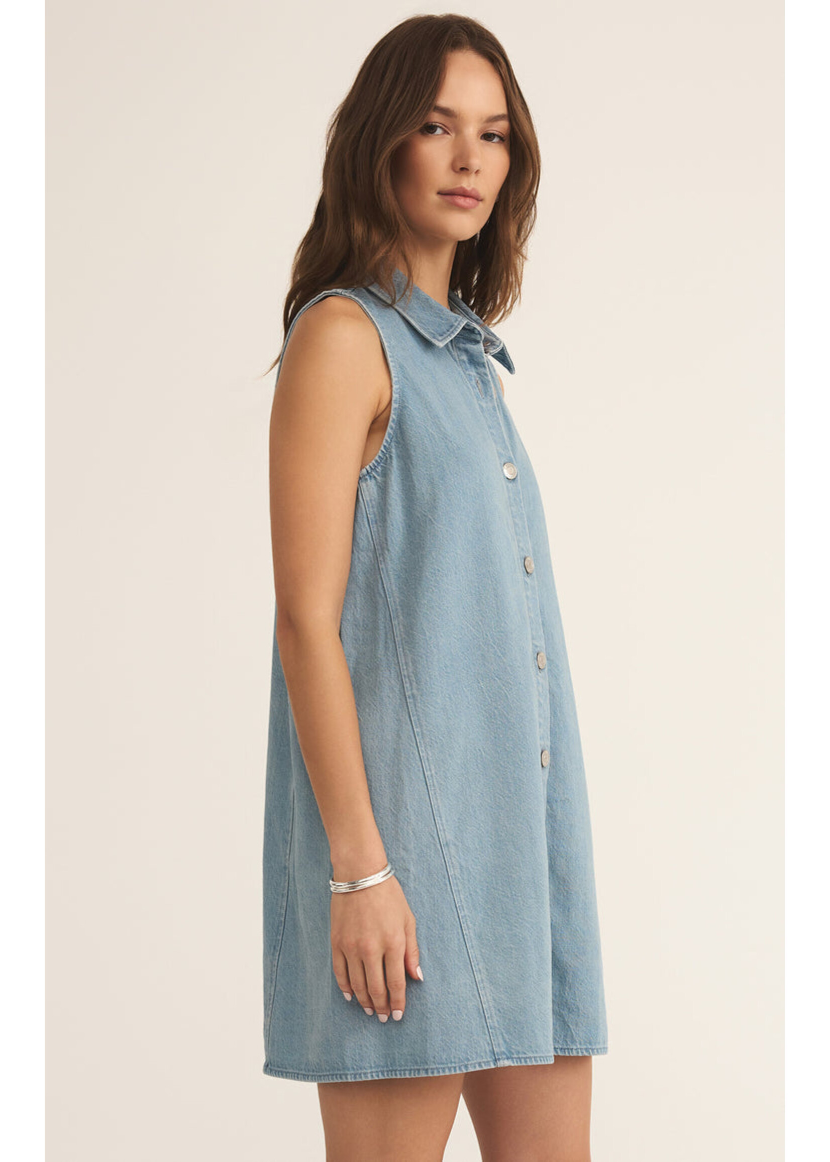Z-Supply Z-Supply Light Twill Mini Dress - Light Indigo
