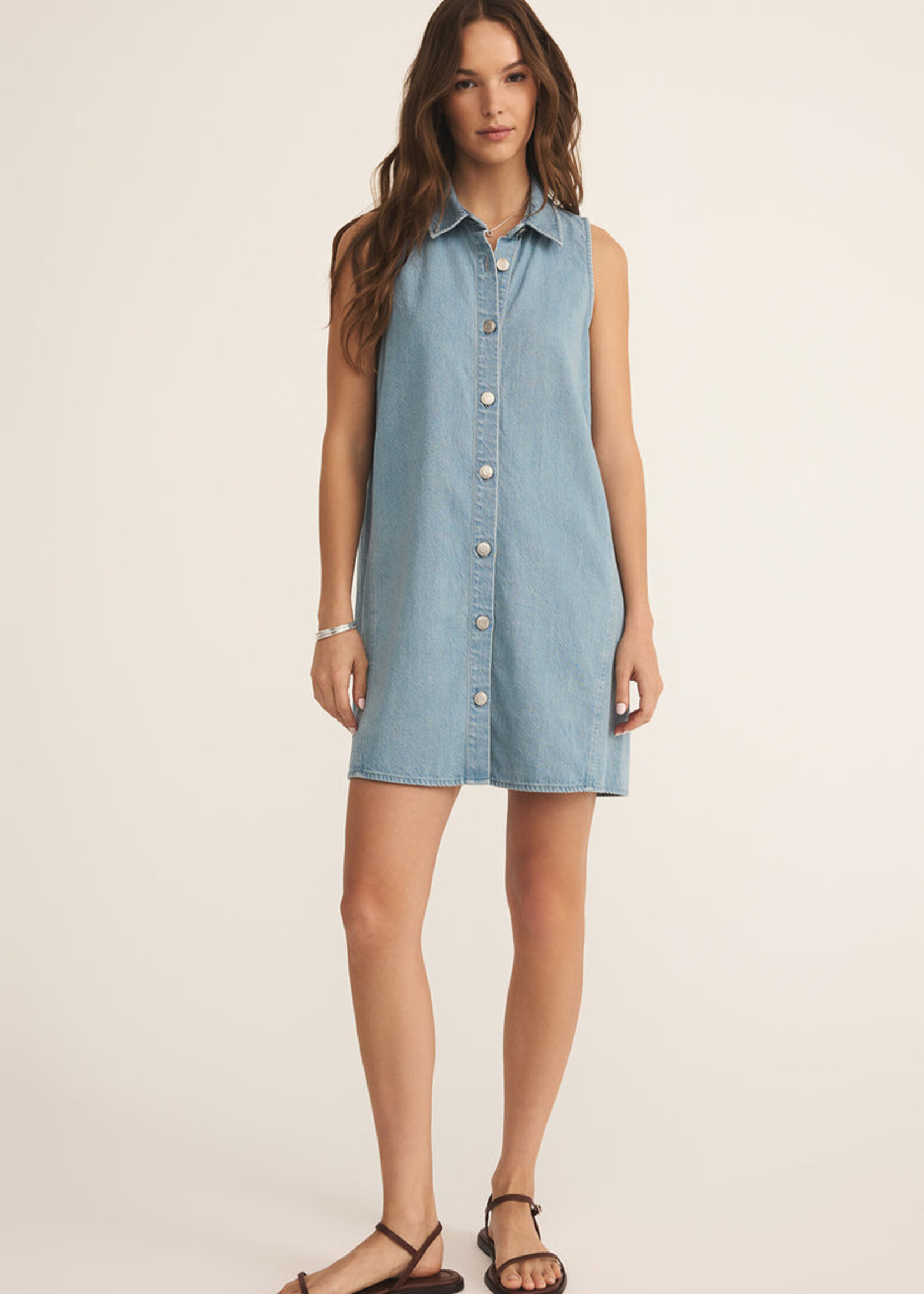 Z-Supply Z-Supply Mini-Robe En Sergé Léger - Light Indigo
