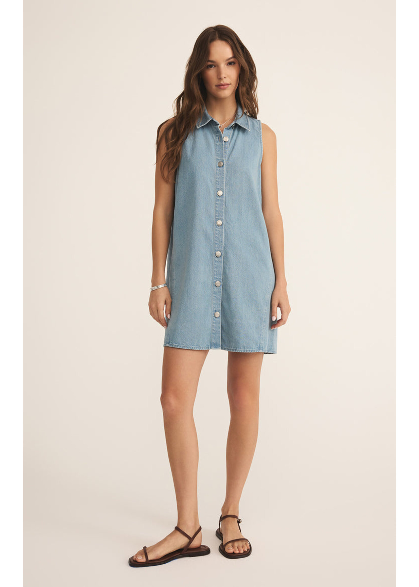 Z-Supply Z-Supply Mini-Robe En Sergé Léger - Light Indigo