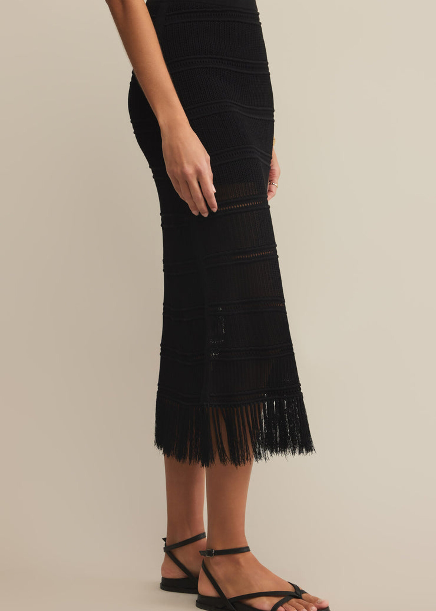 Z-Supply Z-Supply Flynn Midi Skirt - Black