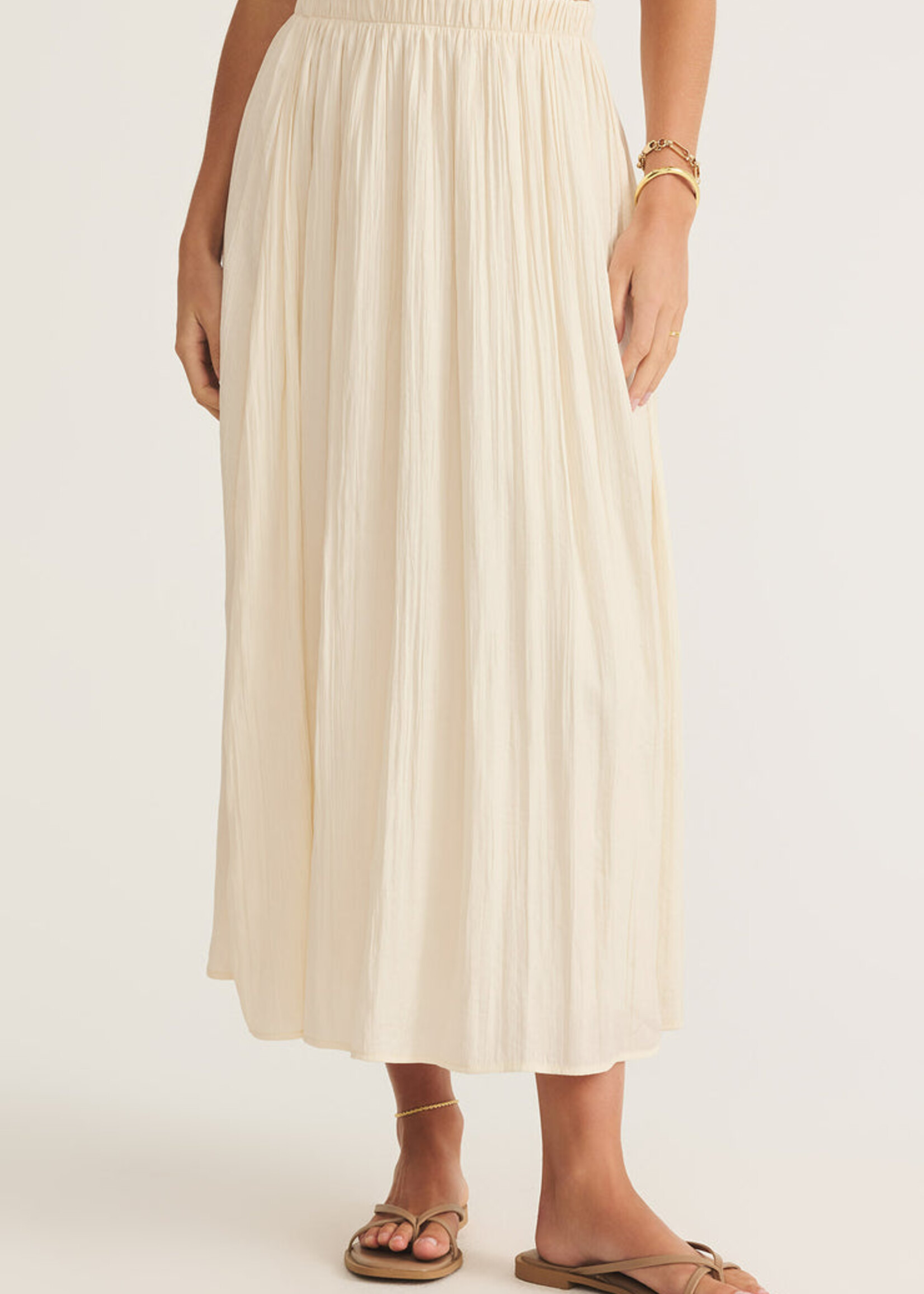 Z-Supply Z-Supply Nicoline Crinkle Midi Skirt - Sandstone