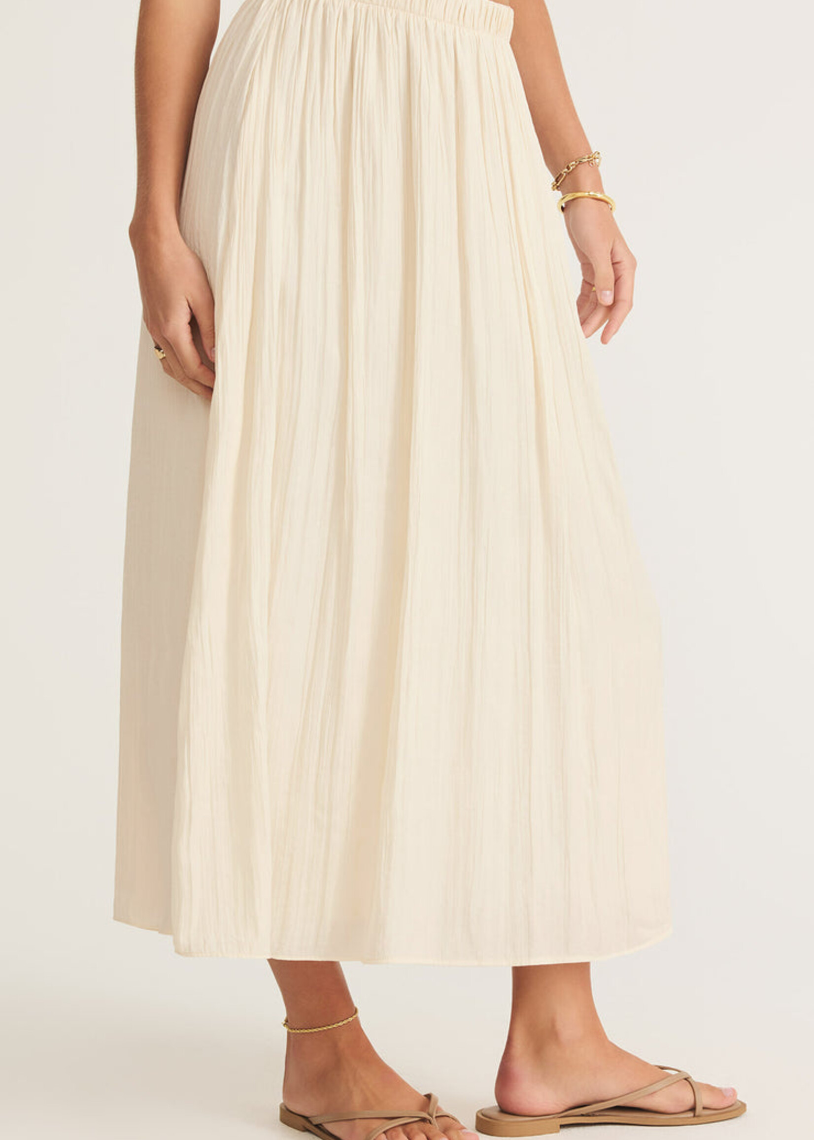 Z-Supply Z-Supply Nicoline Crinkle Midi Skirt - Sandstone