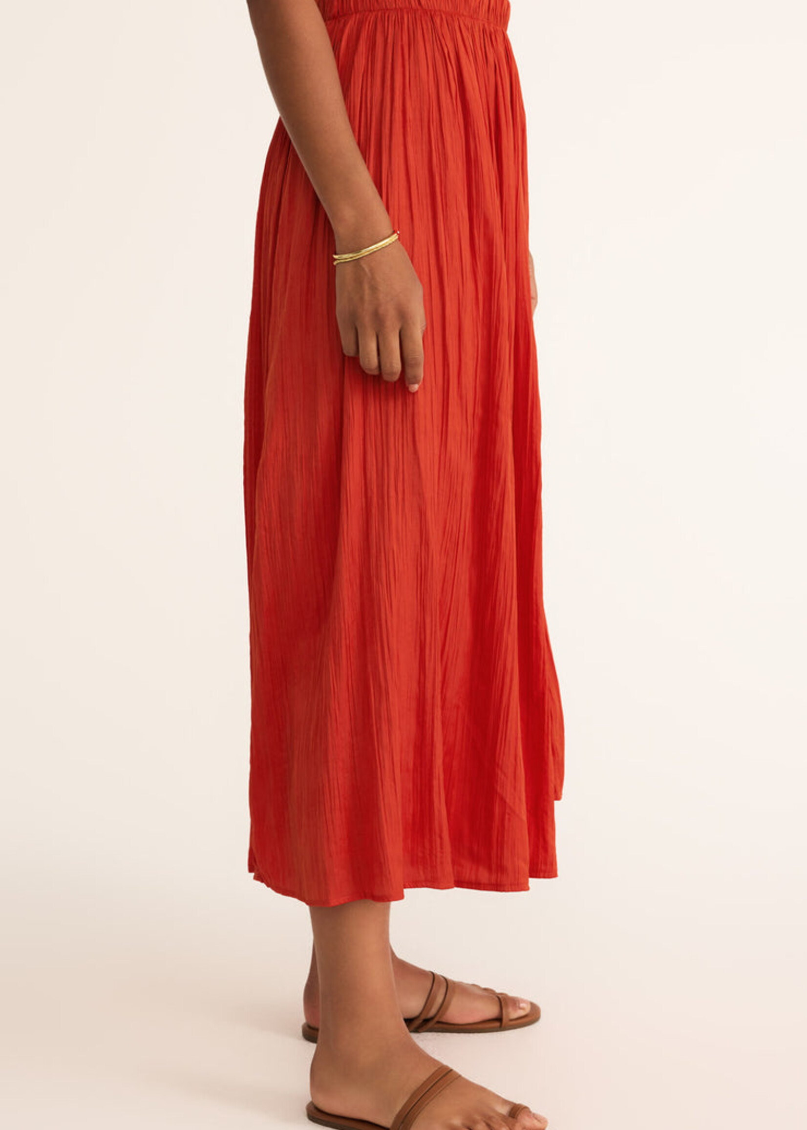 Z-Supply Z-Supply Nicoline Crinkle Midi Skirt - Cabana Red