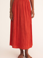 Z-Supply Z-Supply Nicoline Crinkle Midi Skirt - Cabana Red