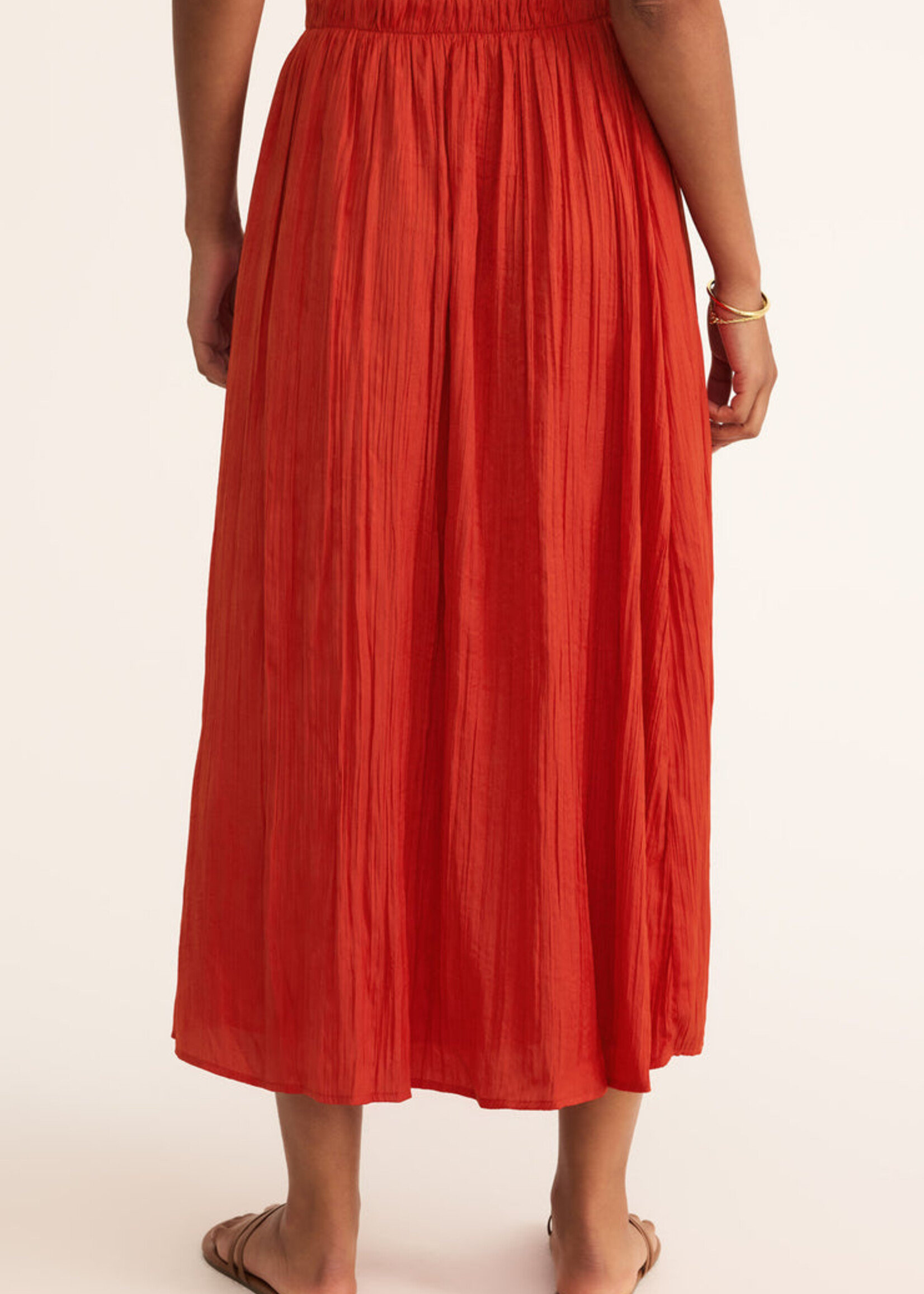 Z-Supply Z-Supply Nicoline Crinkle Midi Skirt - Cabana Red