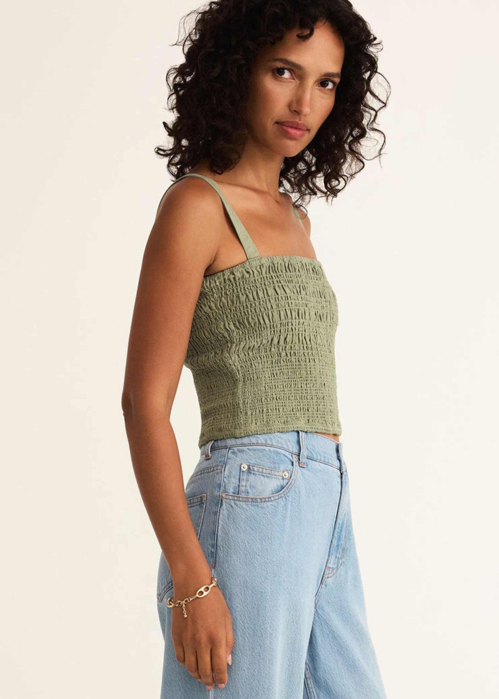 Z-Supply Z-Supply Amelie Linen Top - Avocado