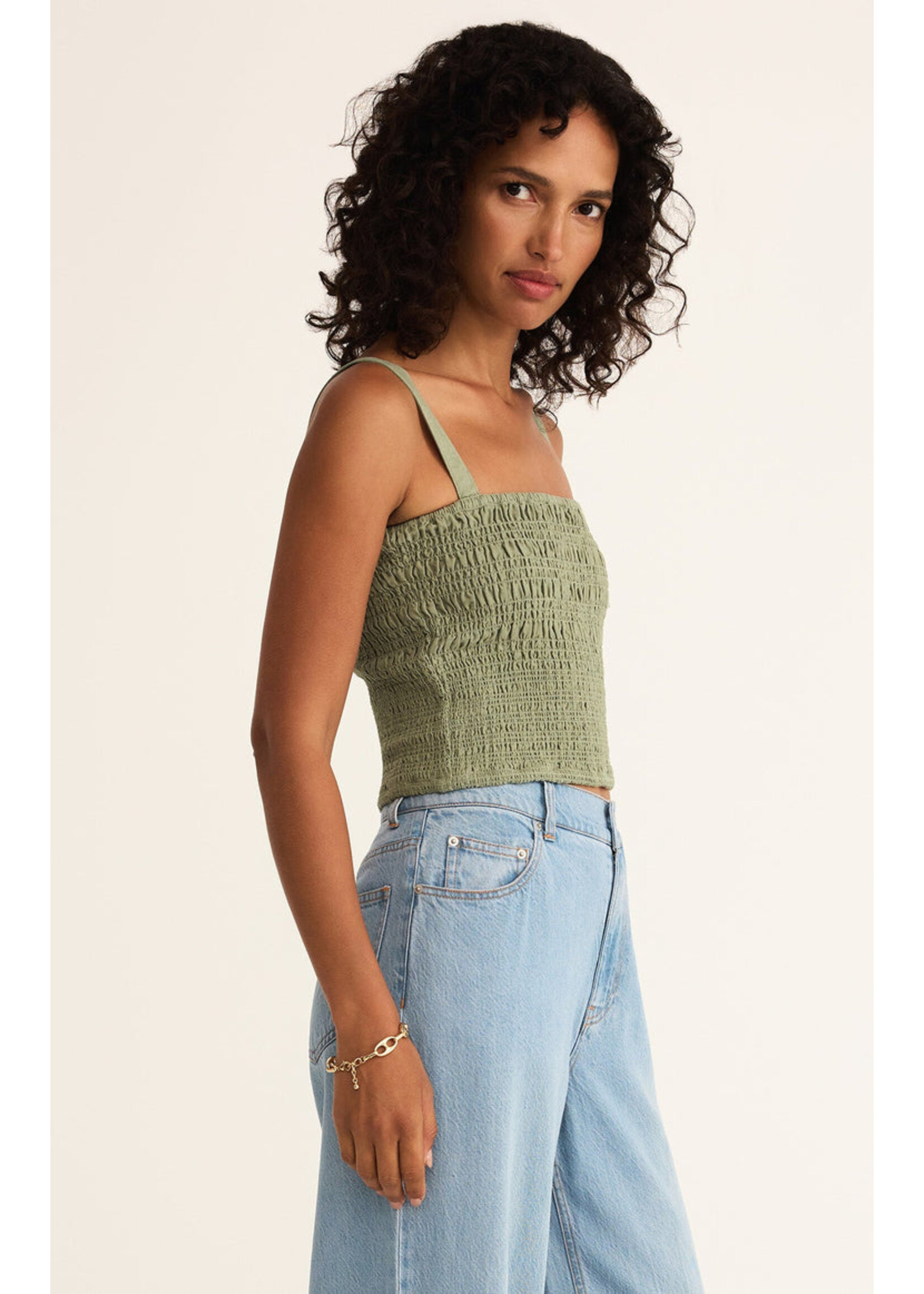 Z-Supply Z-Supply Amelie Linen Top - Avocado