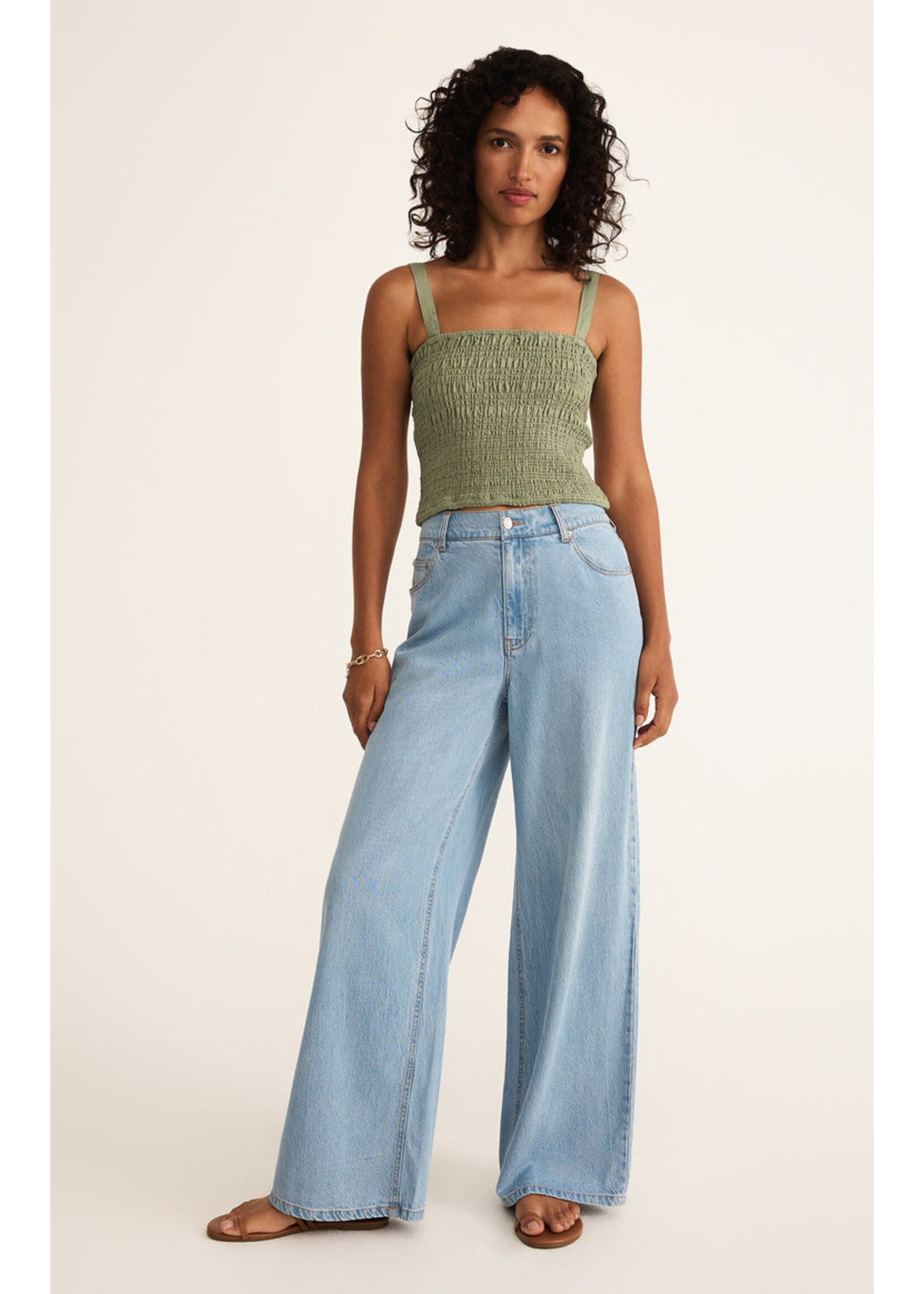 Z-Supply Z-Supply Amelie Linen Top - Avocado
