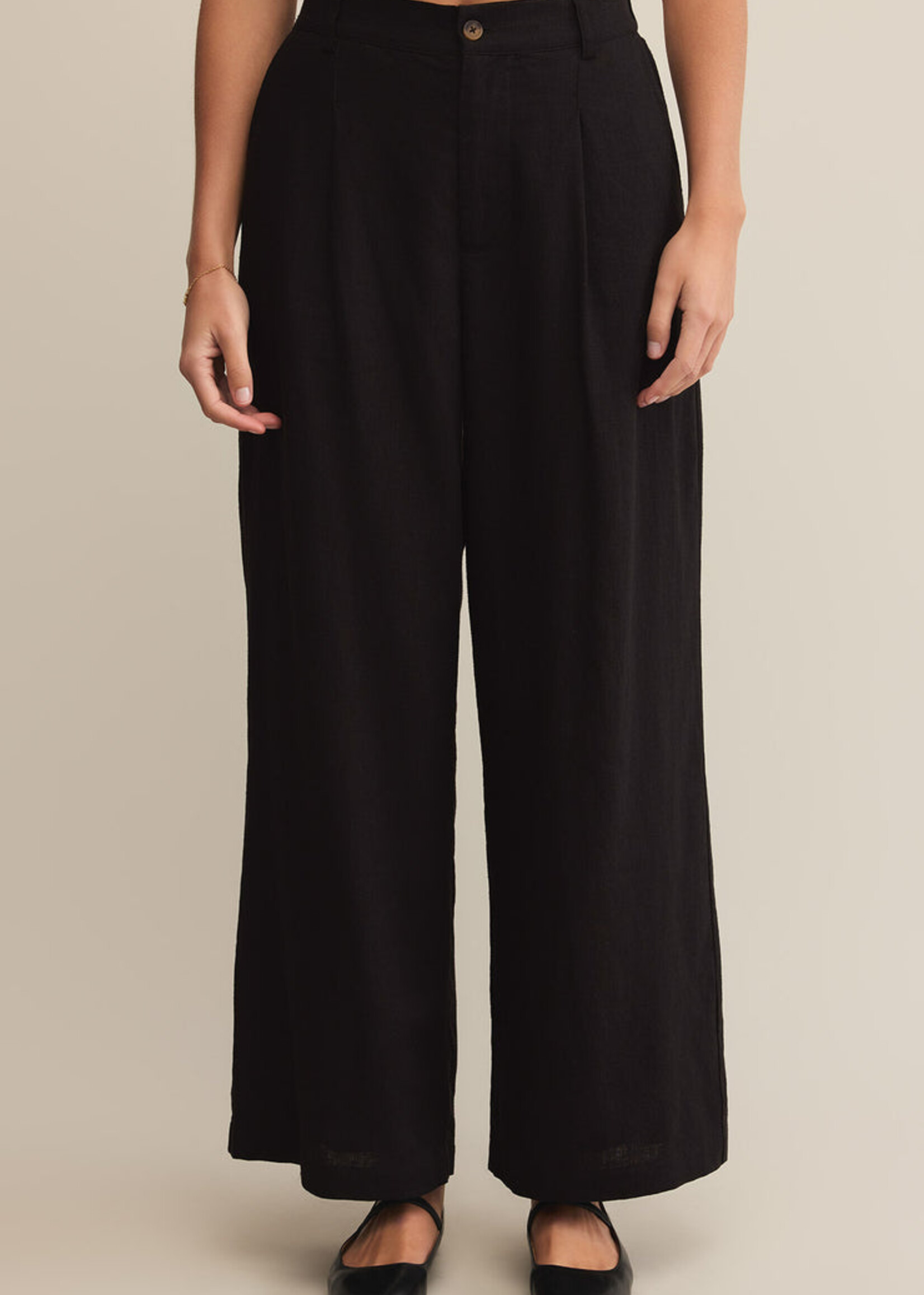 Z-Supply Z-Supply Pantalon En Lin Topanga - Noir