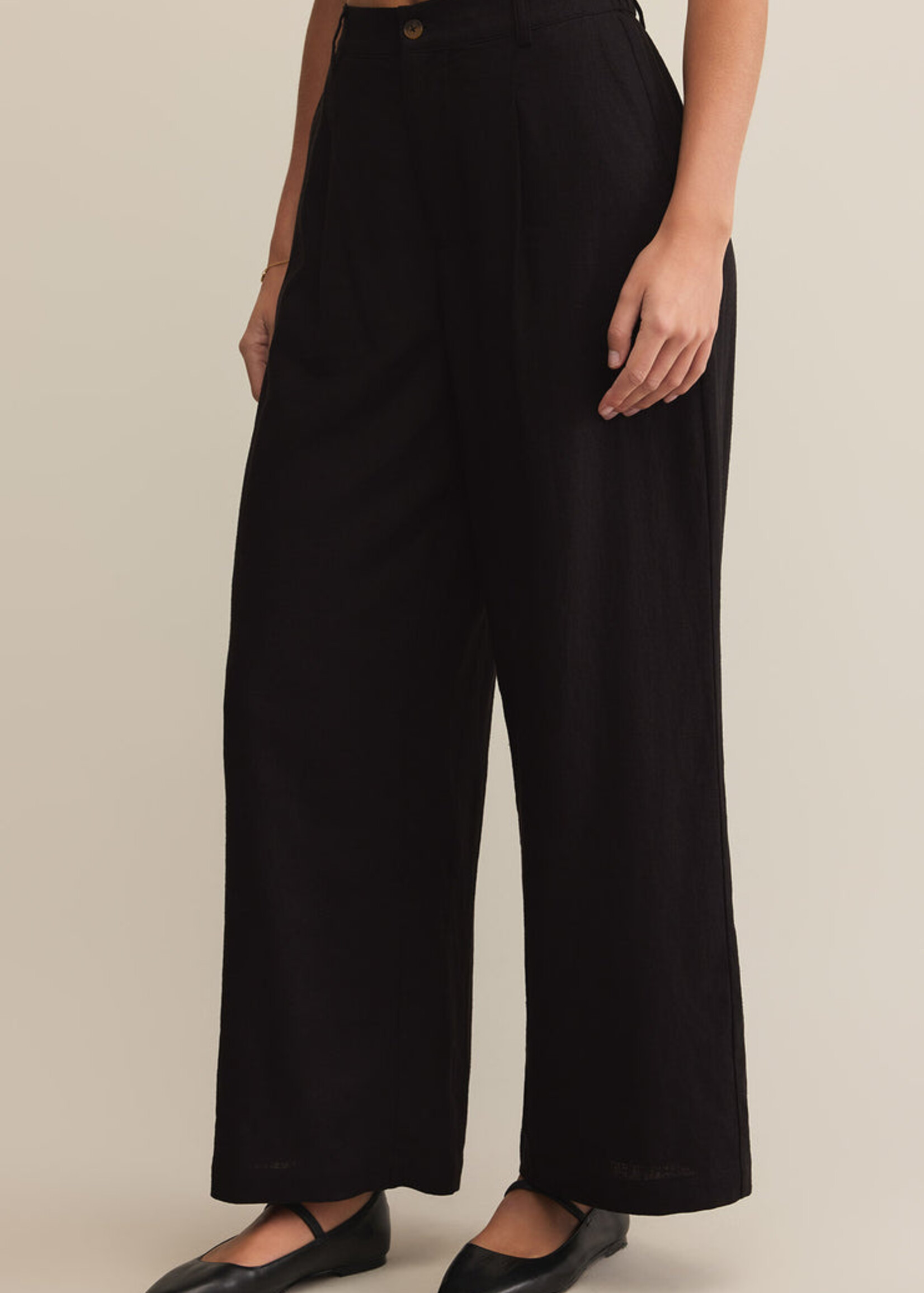 Z-Supply Z-Supply Pantalon En Lin Topanga - Noir