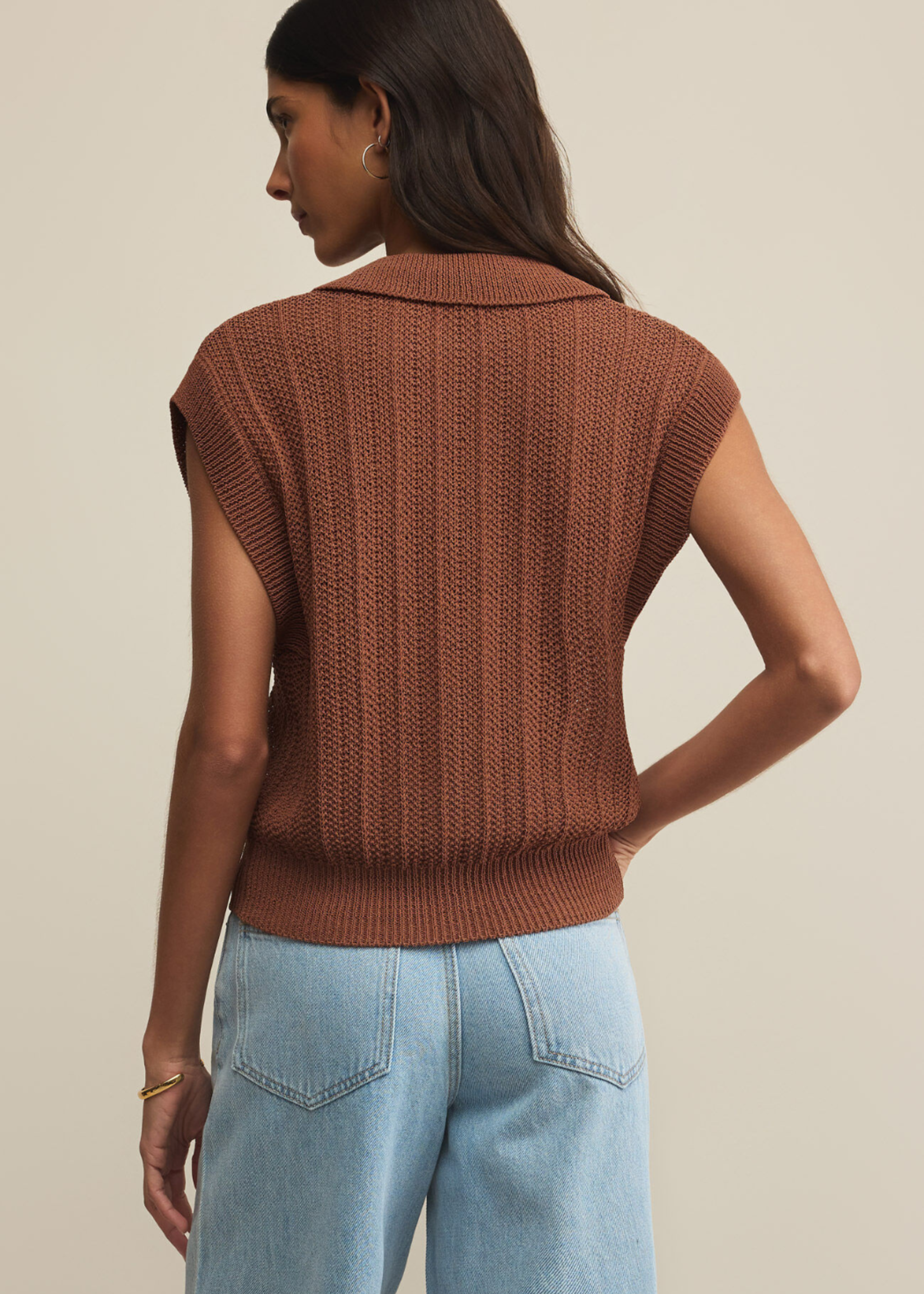 Z-Supply Z-Supply Lauden Polo Top - Teakwood