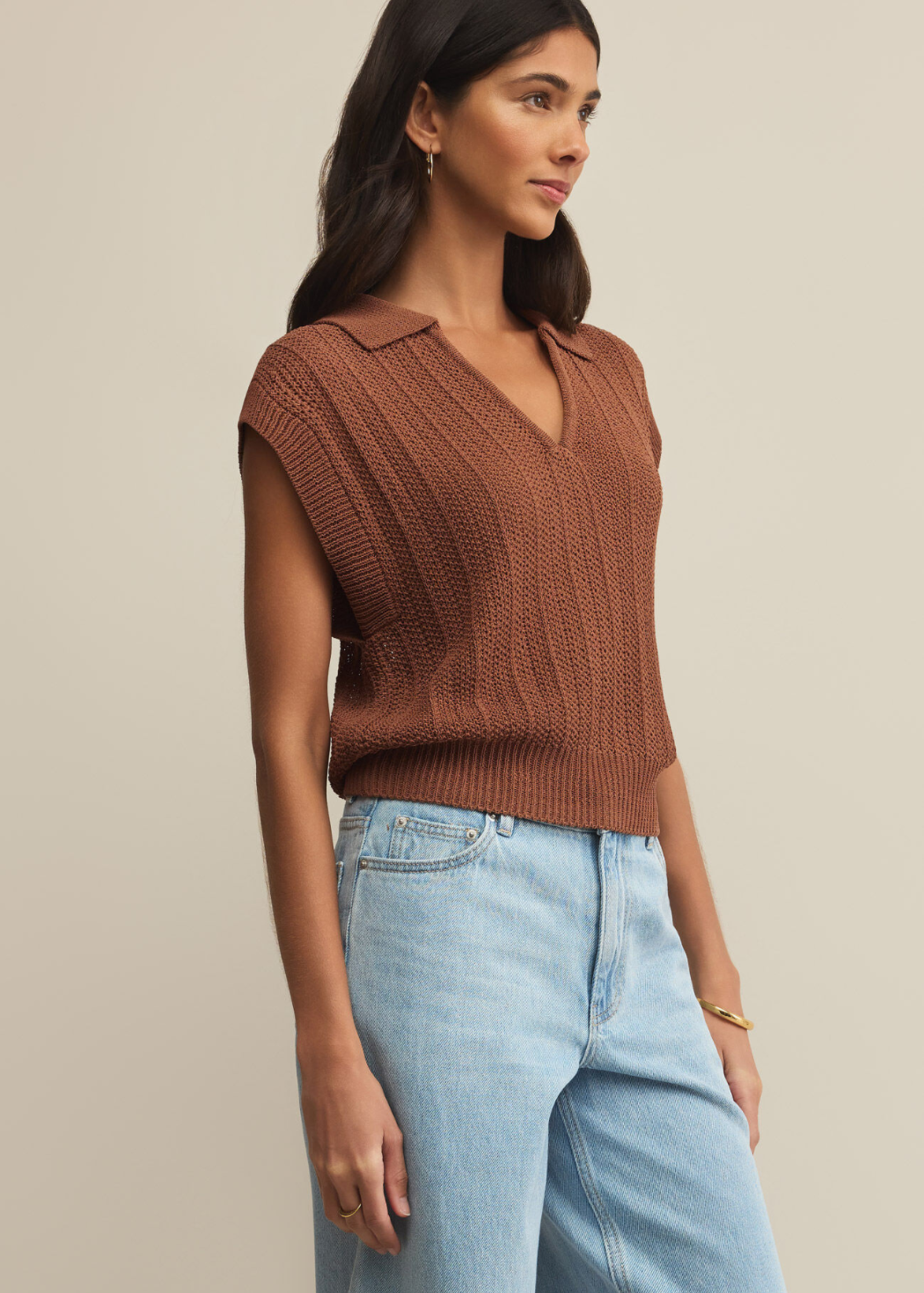 Z-Supply Z-Supply Lauden Polo Top - Teakwood