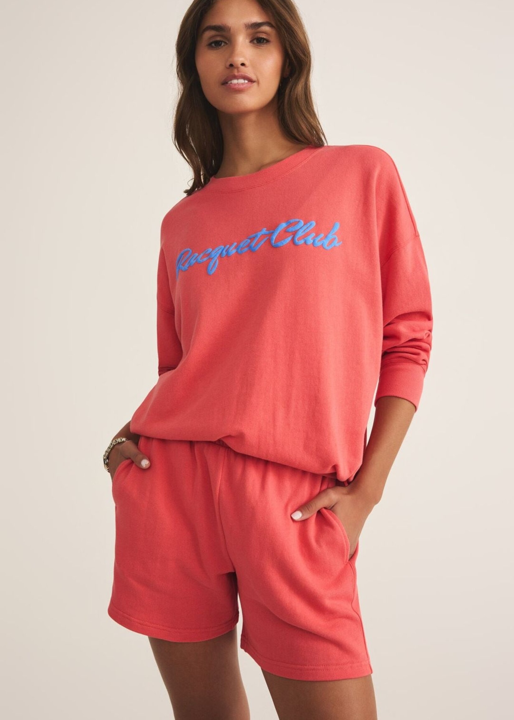 Z-Supply Z-Supply Racquet Club Sweatshirt - Persimmon