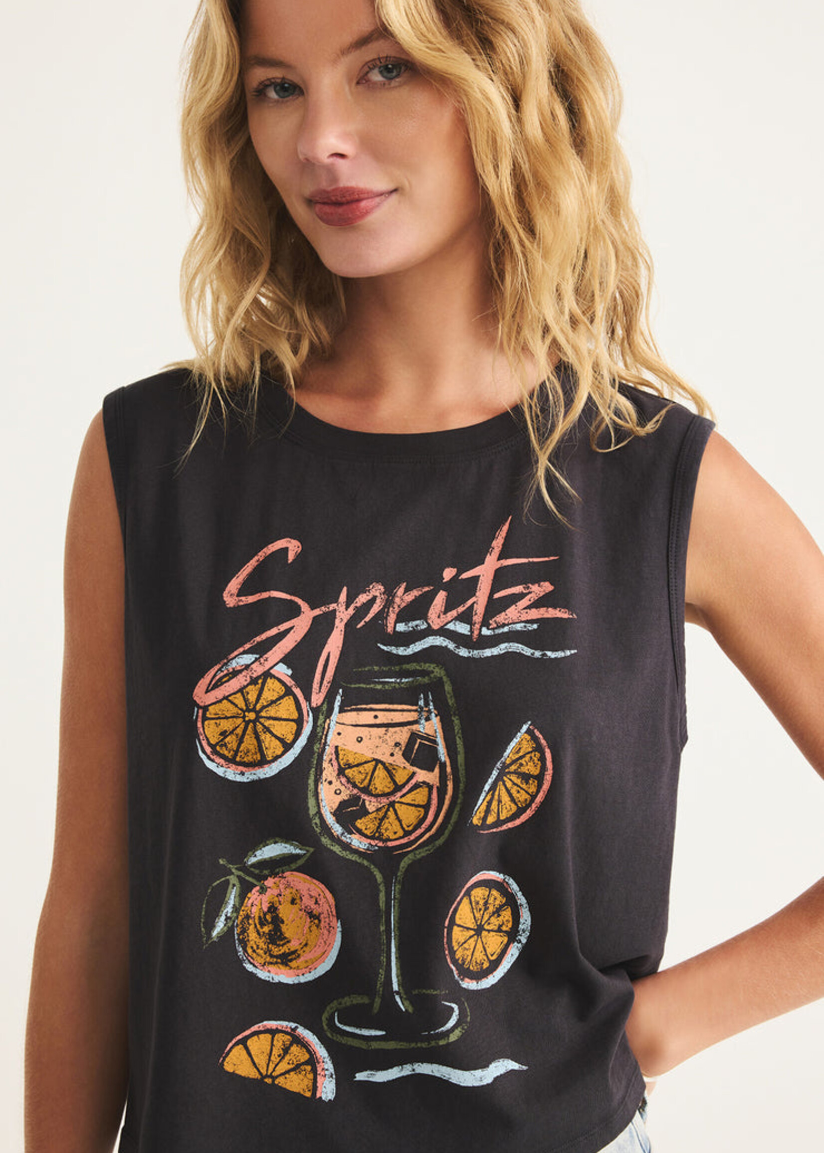 Z-Supply Z-Supply Spritz La Mer Tank - Black Sand