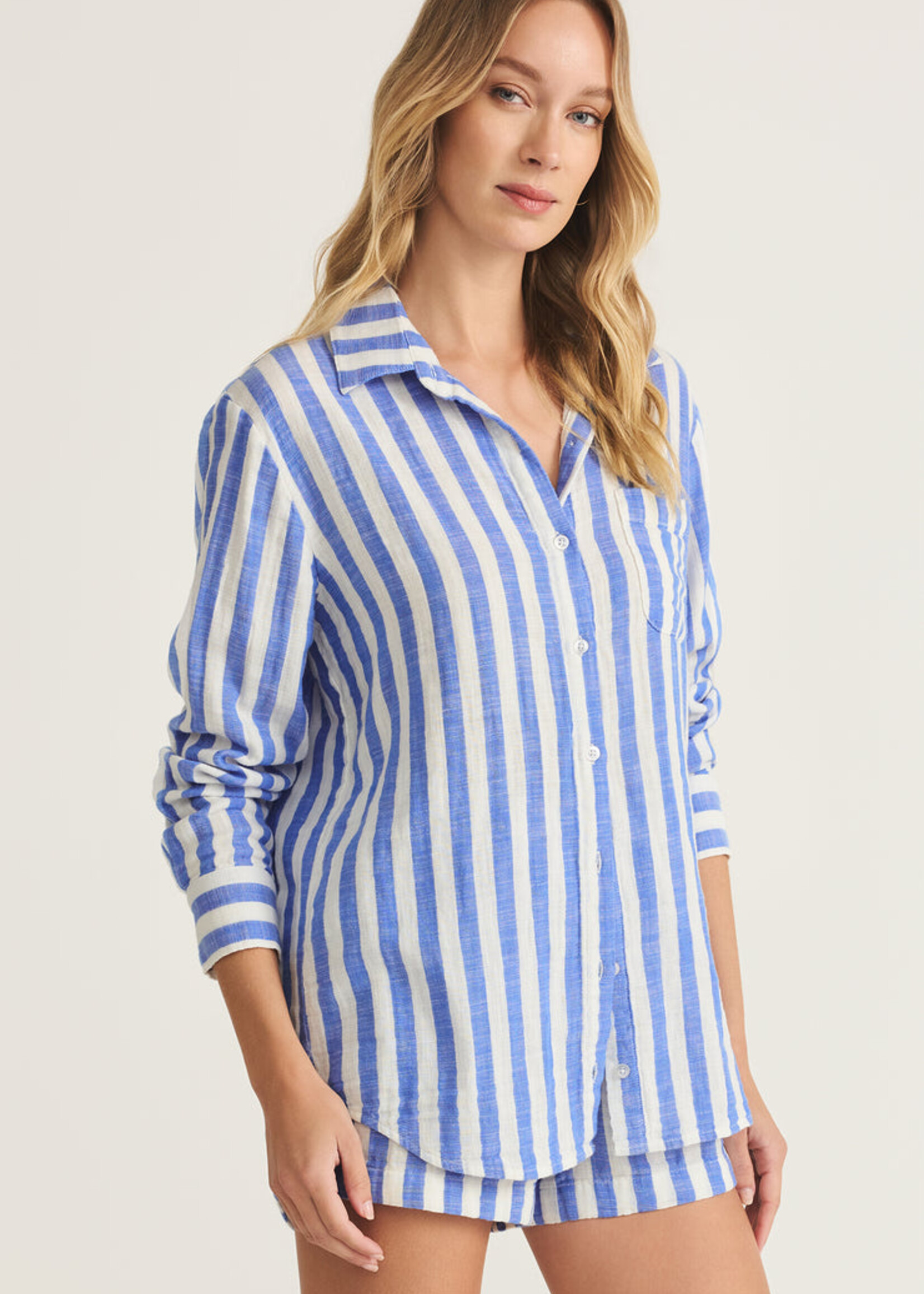 Z-Supply Z-Supply Chemise Rayée Saturdays - Blanche