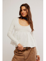 Free People Free People Haut Found Your Babydoll - Ivory